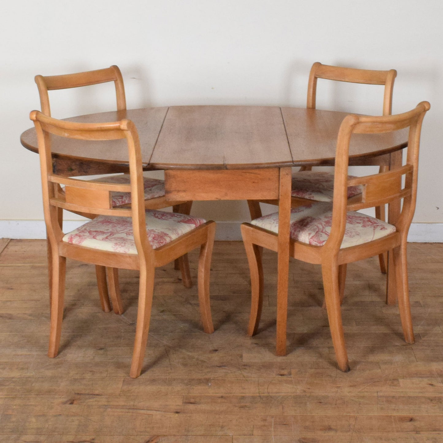 Drop-Leaf Table and Four Chairs