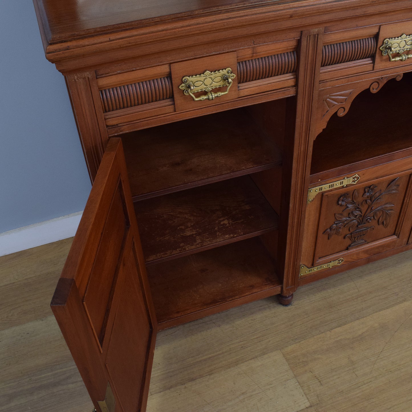 Large Mahogany Mirrored Sideboard