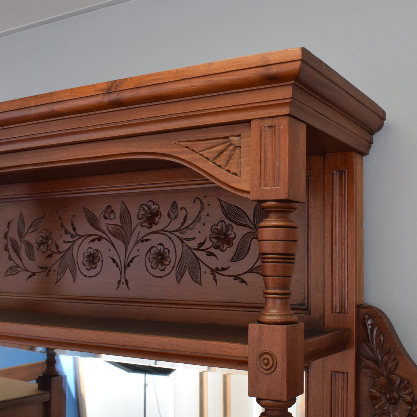 Large Mahogany Mirrored Sideboard