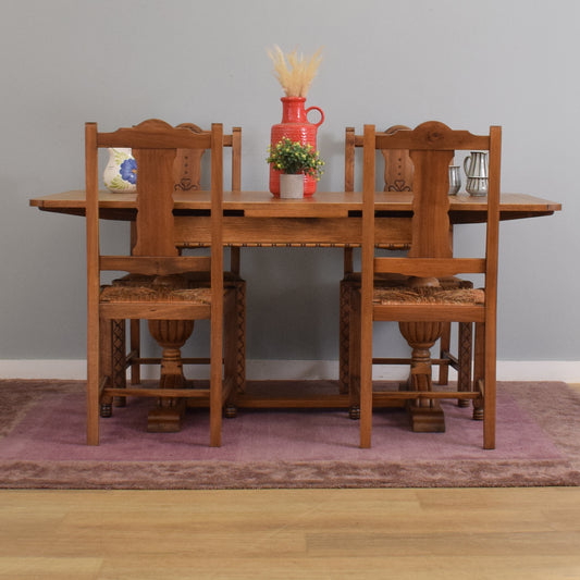 Restored Draw-Leaf Table and Four Chairs