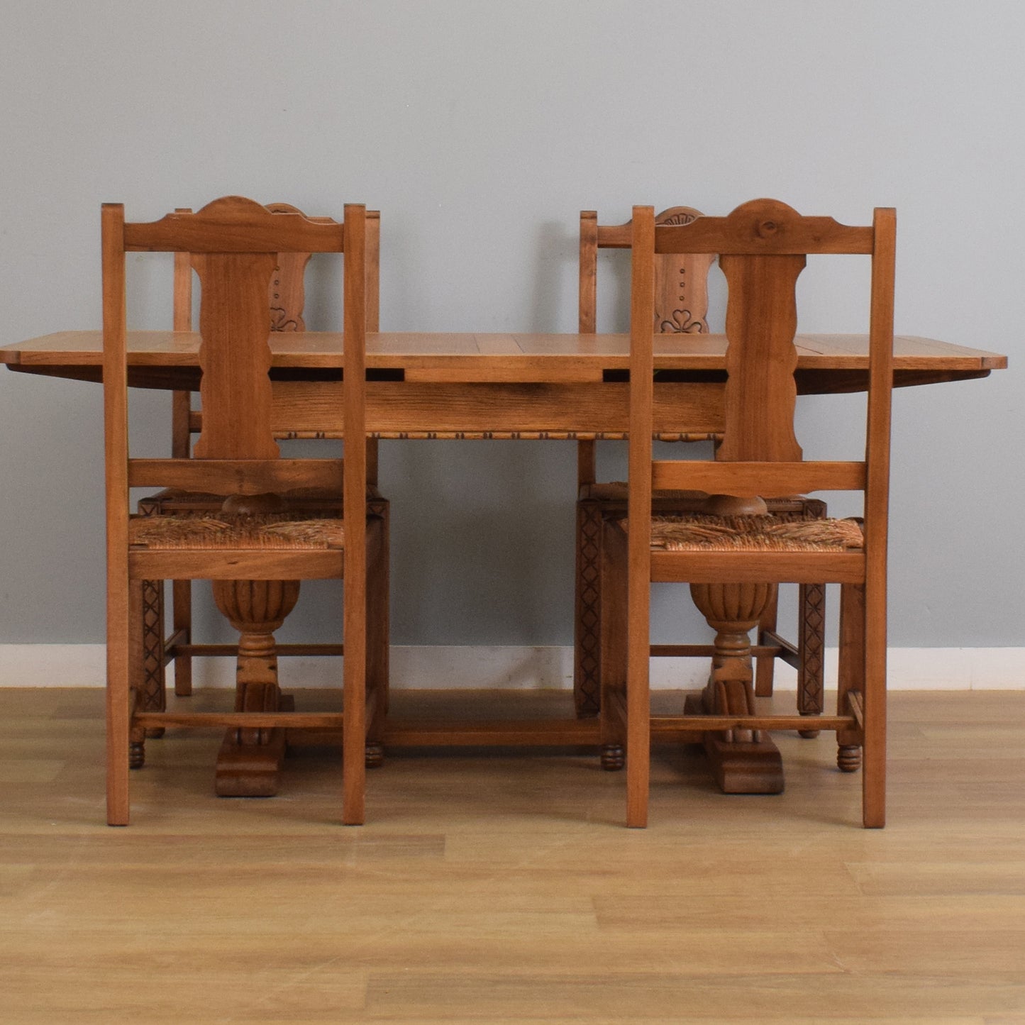Restored Draw-Leaf Table and Four Chairs
