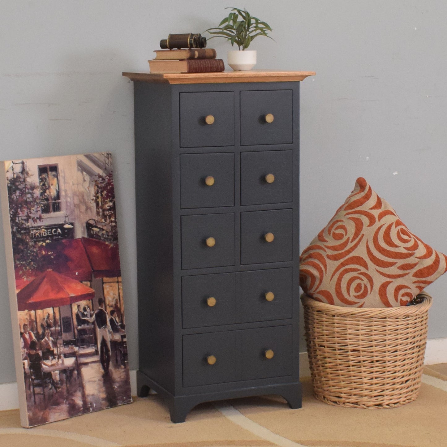 Tall Painted Chest