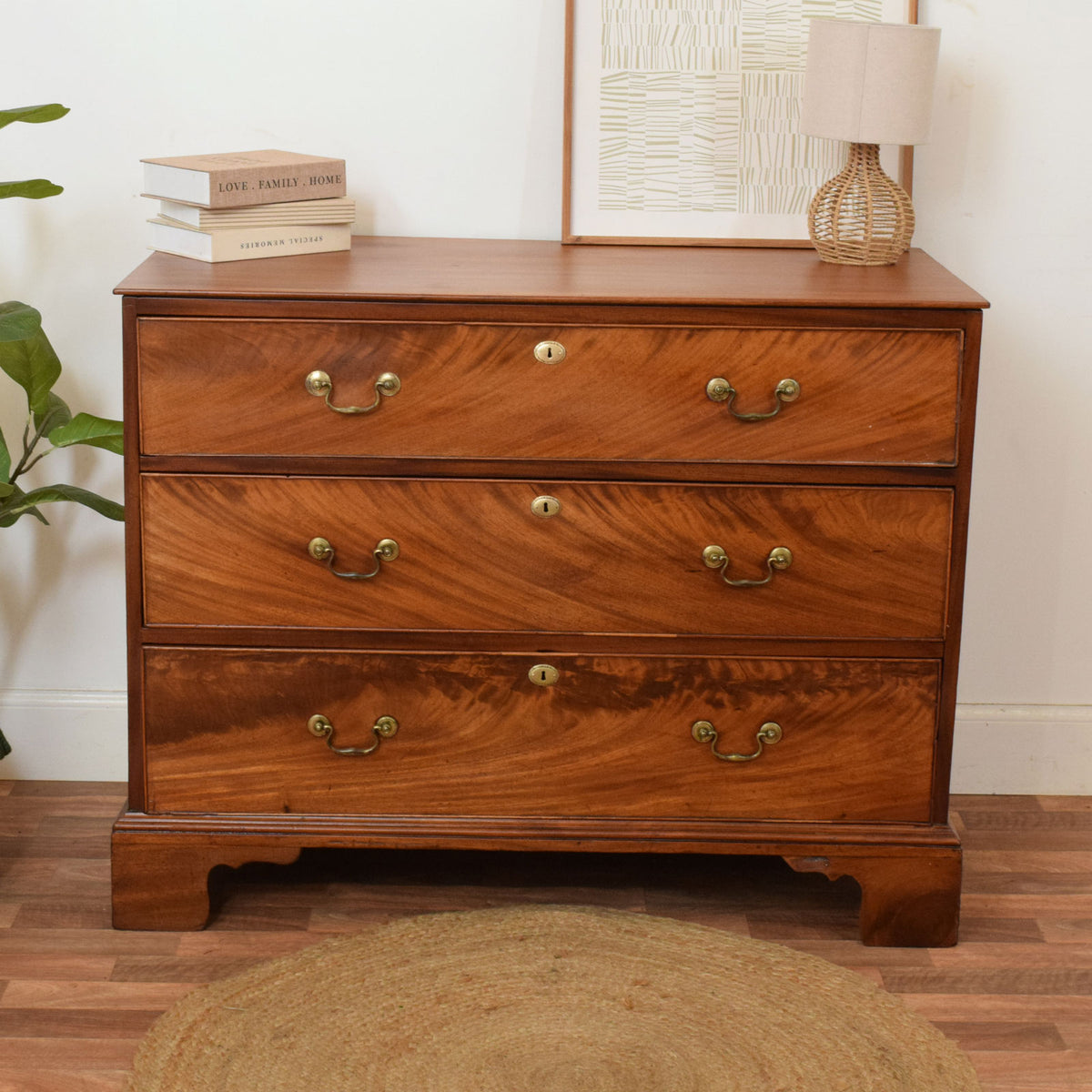 Mahogany Veneer Chest of Drawers