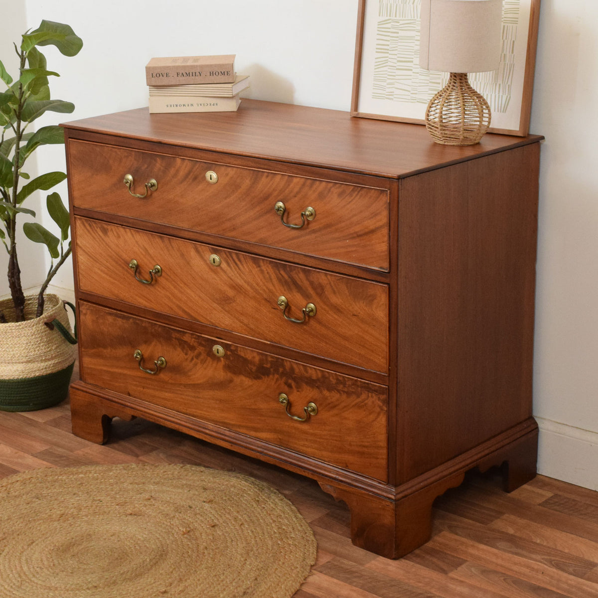 Mahogany Veneer Chest of Drawers