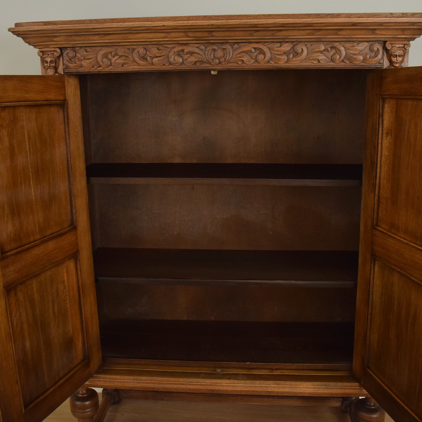 Oak Carved Cupboard