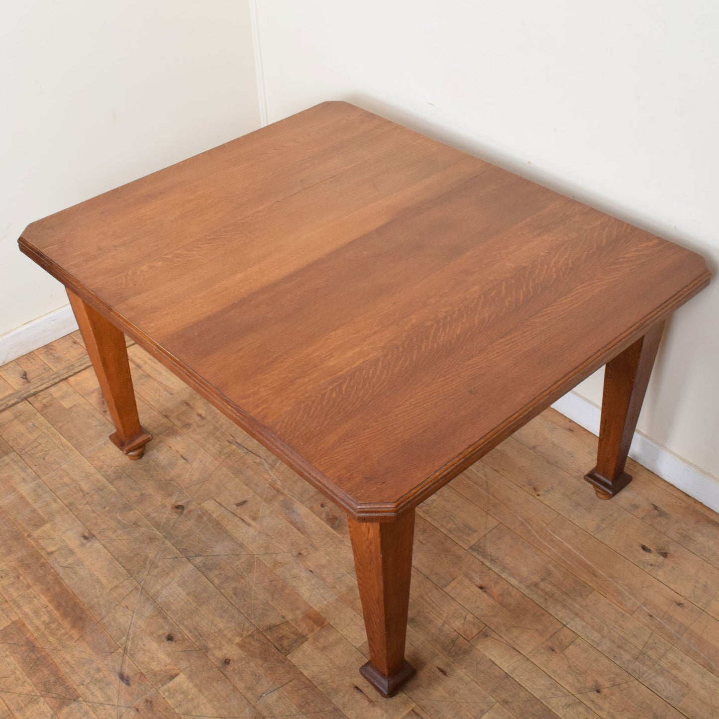 Oak Dining Table and Six