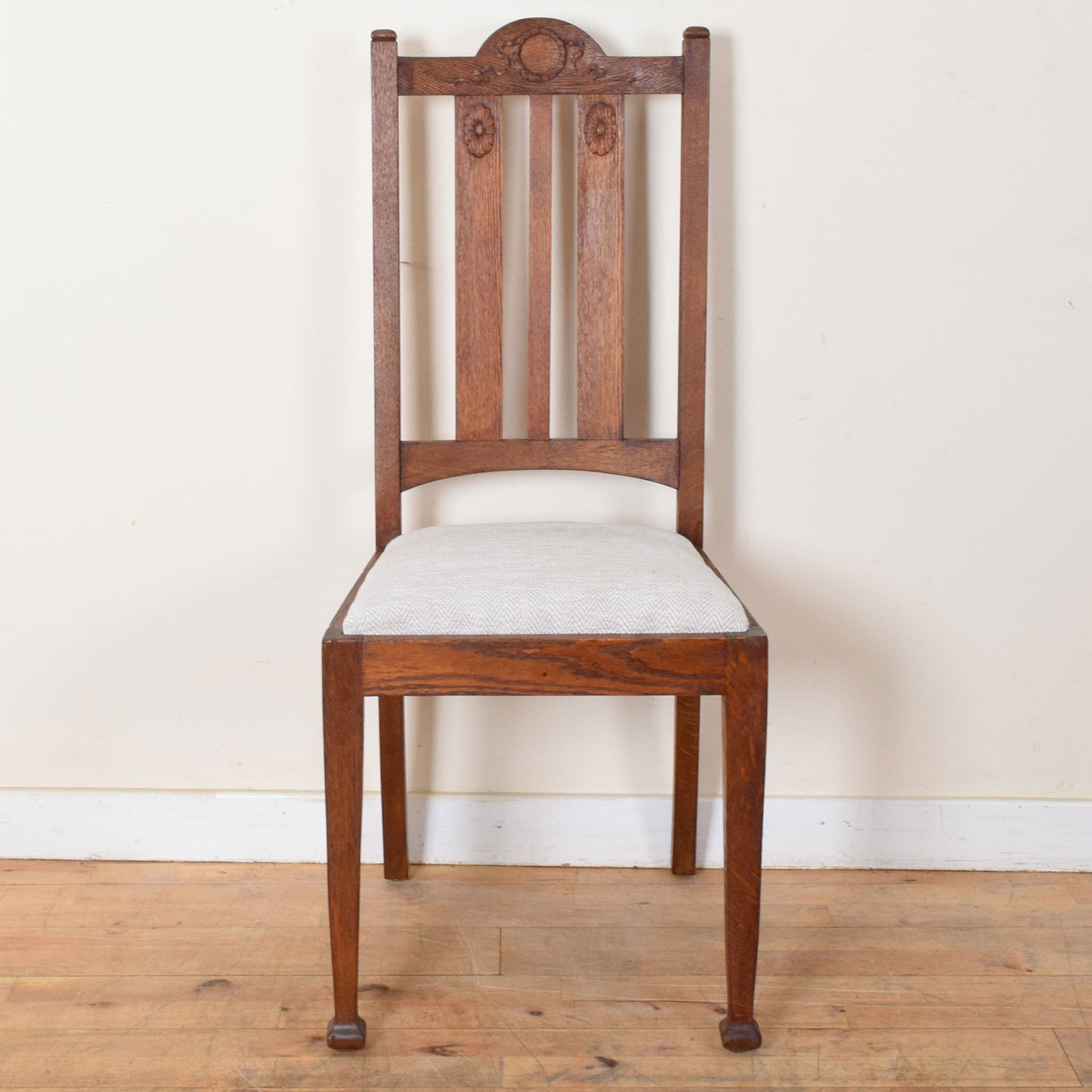 Oak Dining Table and Six