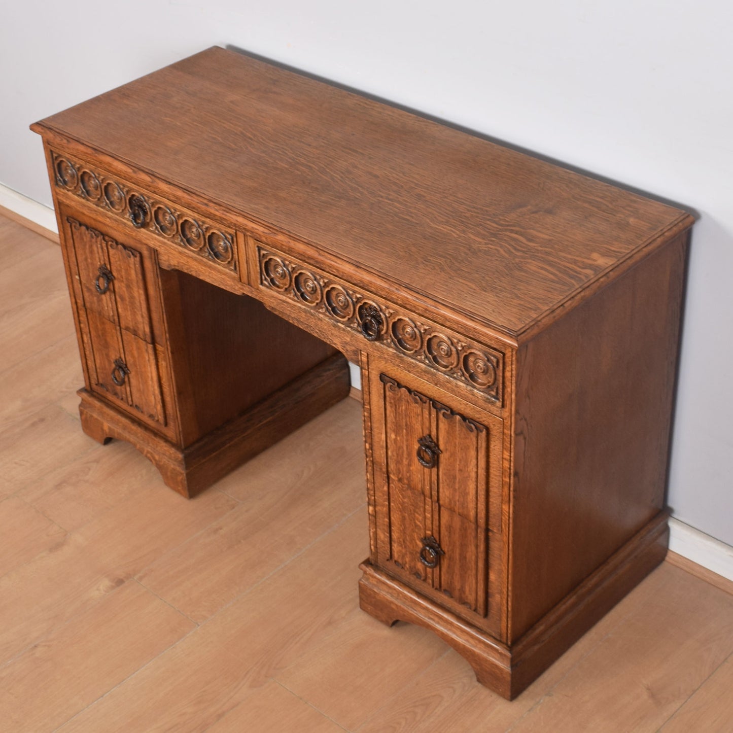 Oak Linenfold Desk