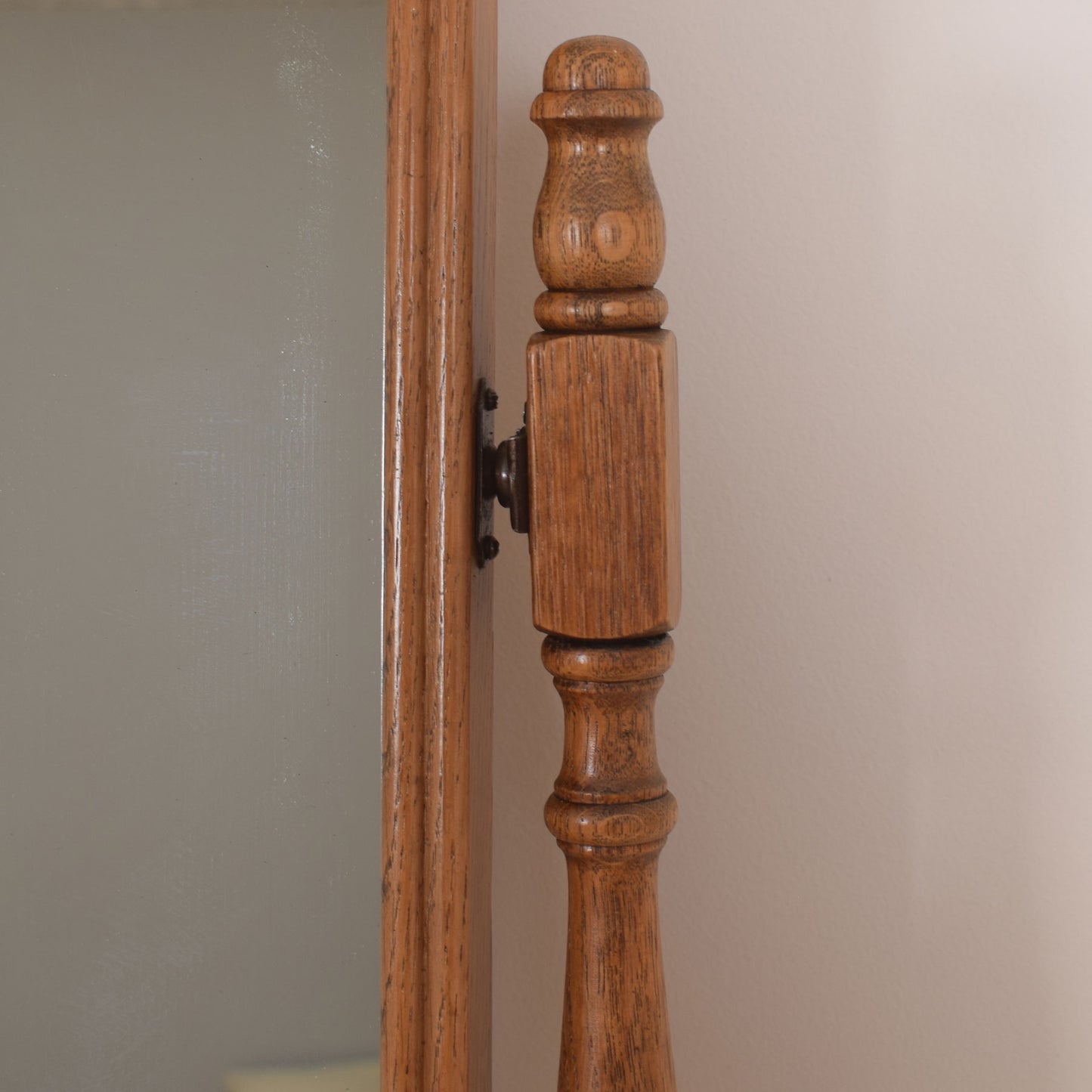 Vintage Oak Table Mirror
