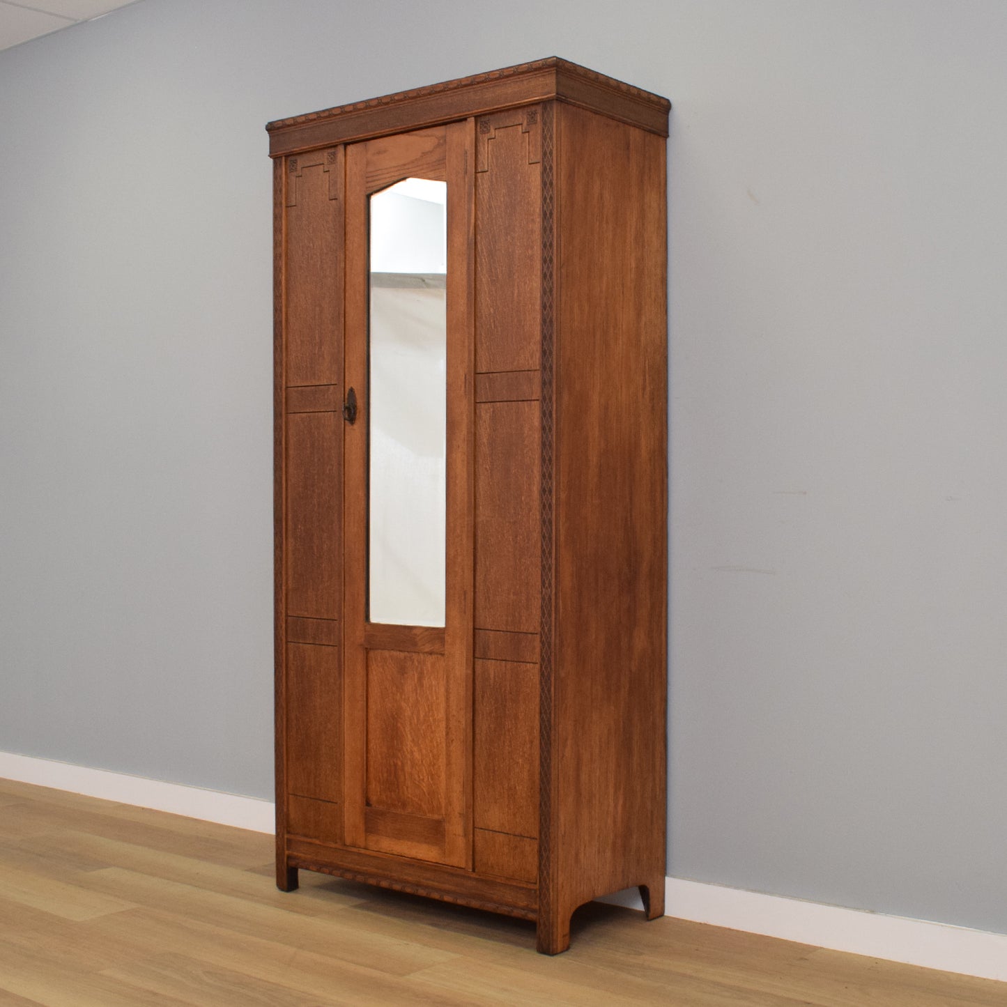 Restored Oak Hall Wardrobe