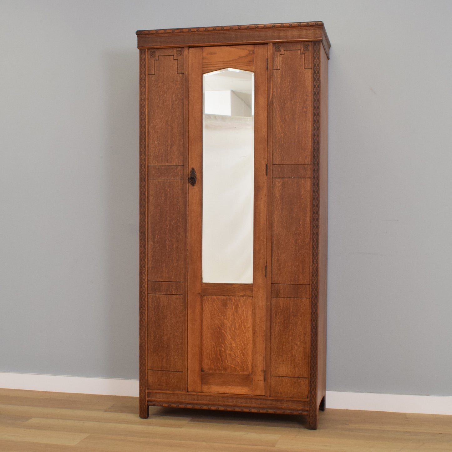 Restored Oak Hall Wardrobe