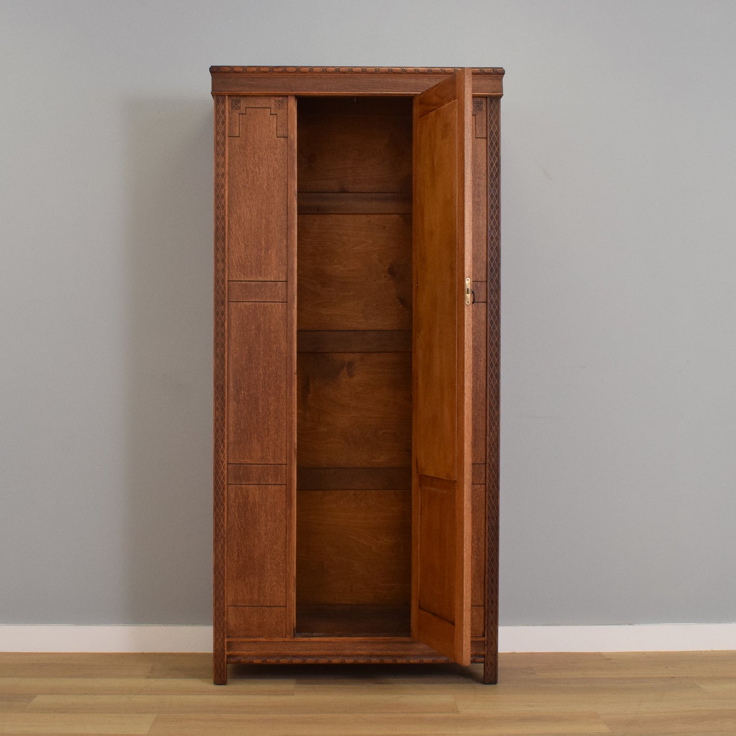 Restored Oak Hall Wardrobe