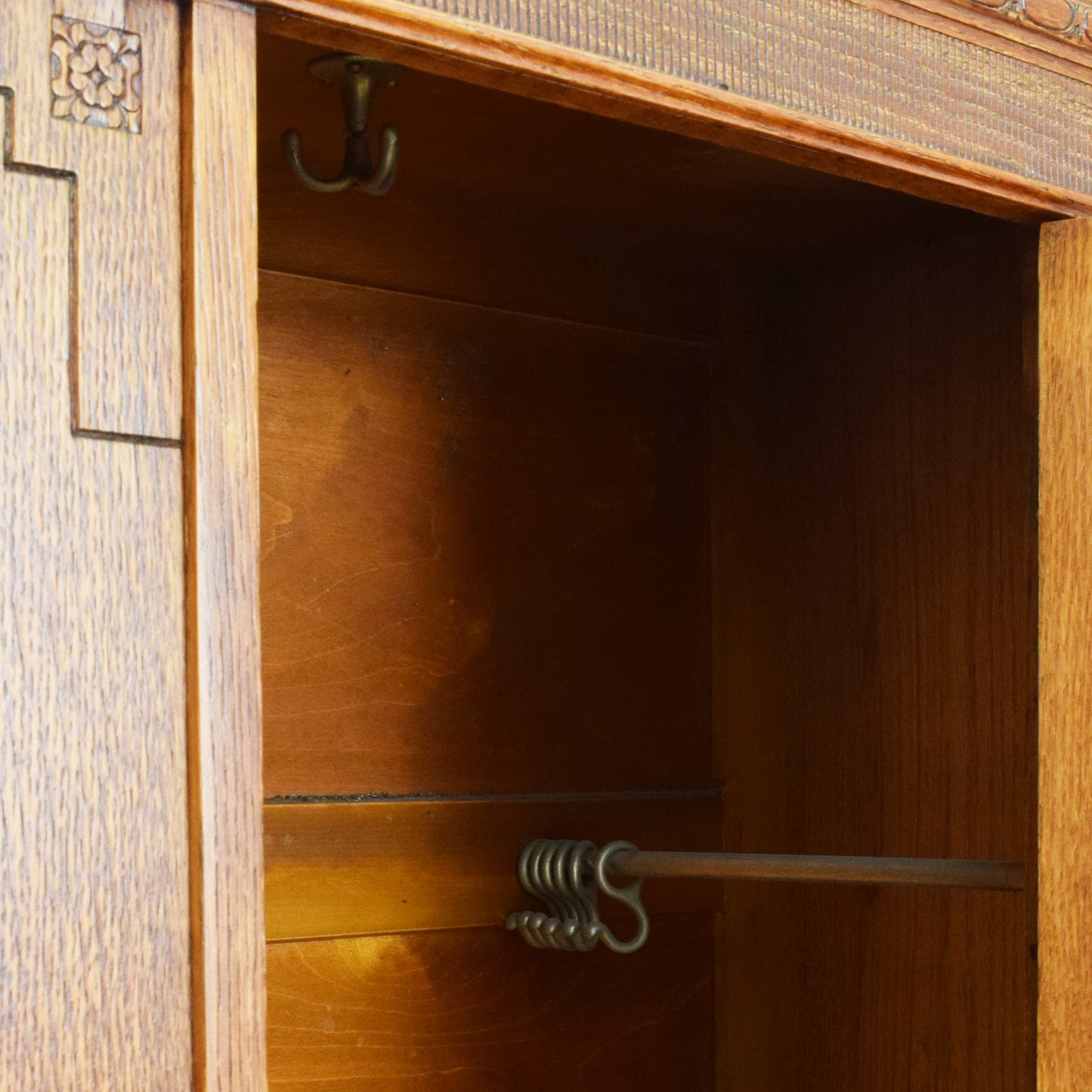 Restored Oak Hall Wardrobe