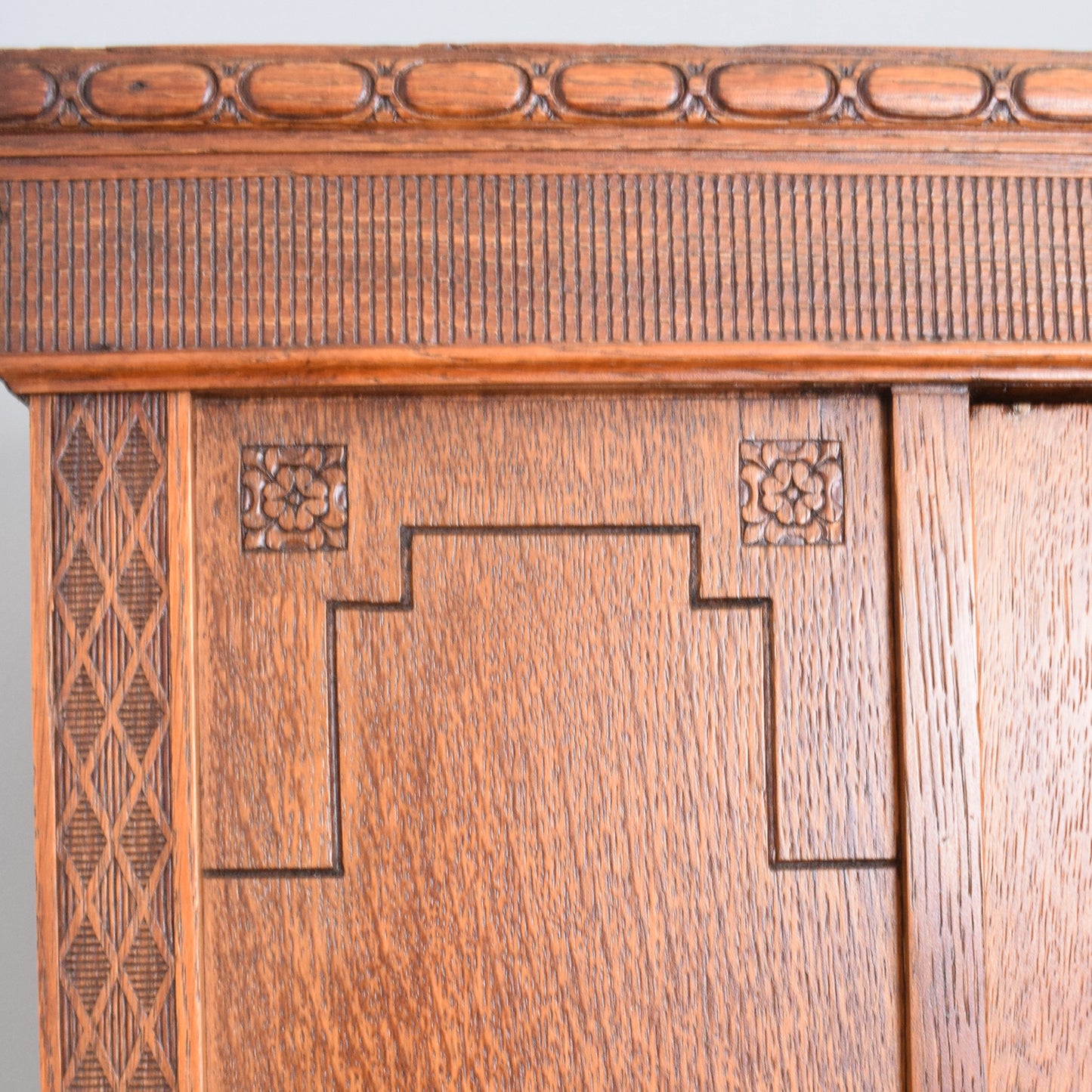 Restored Oak Hall Wardrobe