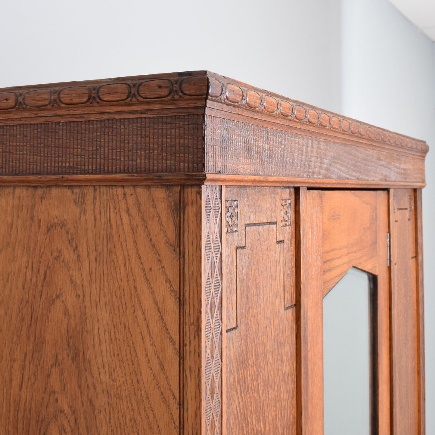 Restored Oak Hall Wardrobe