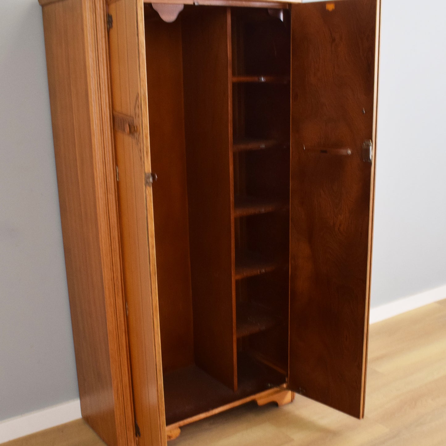 Restored Oak Gents Wardrobe