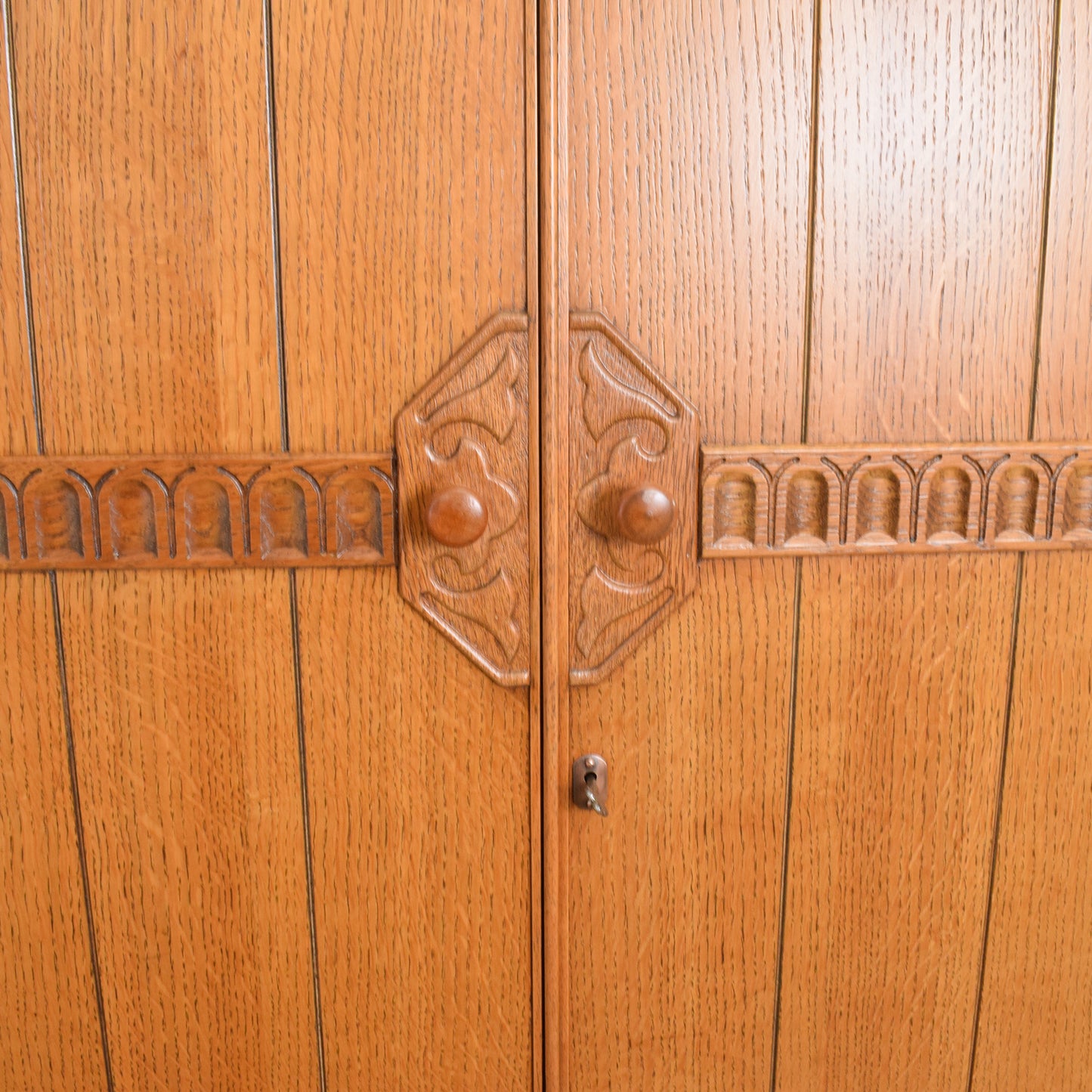 Restored Oak Gents Wardrobe