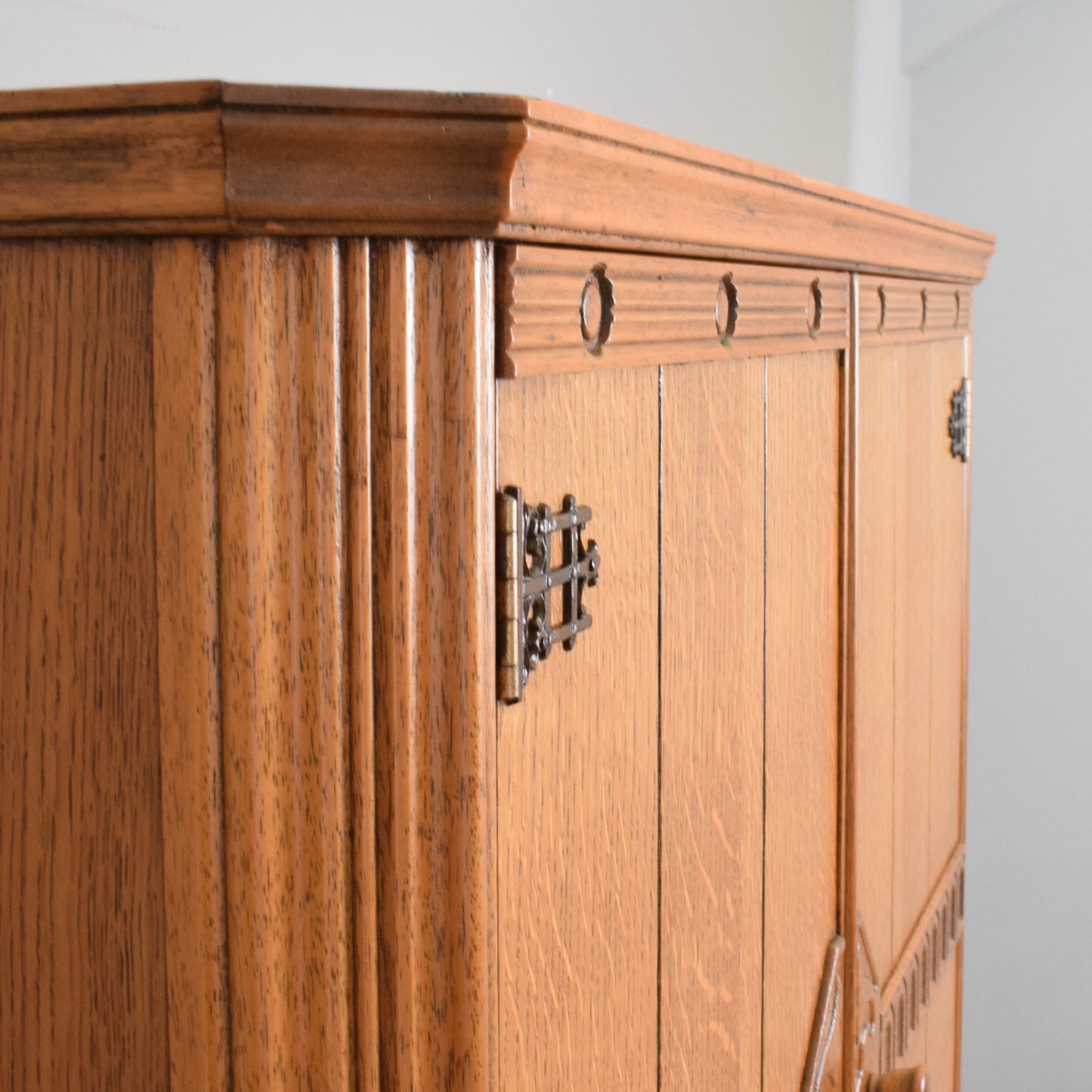 Restored Oak Gents Wardrobe