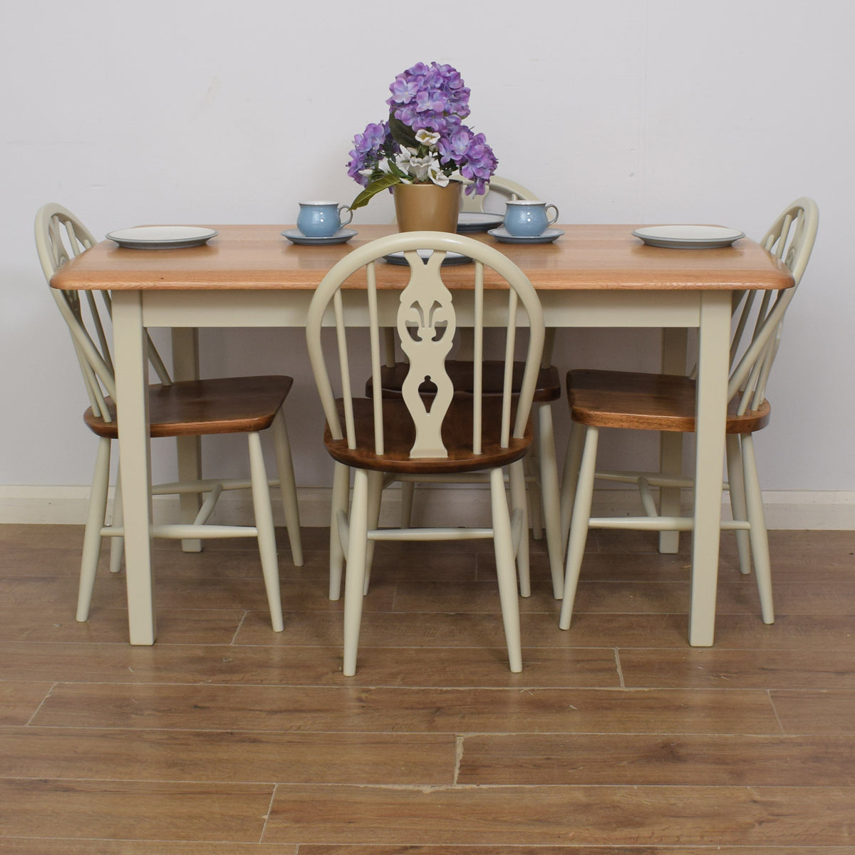 Painted Table & Four Chairs