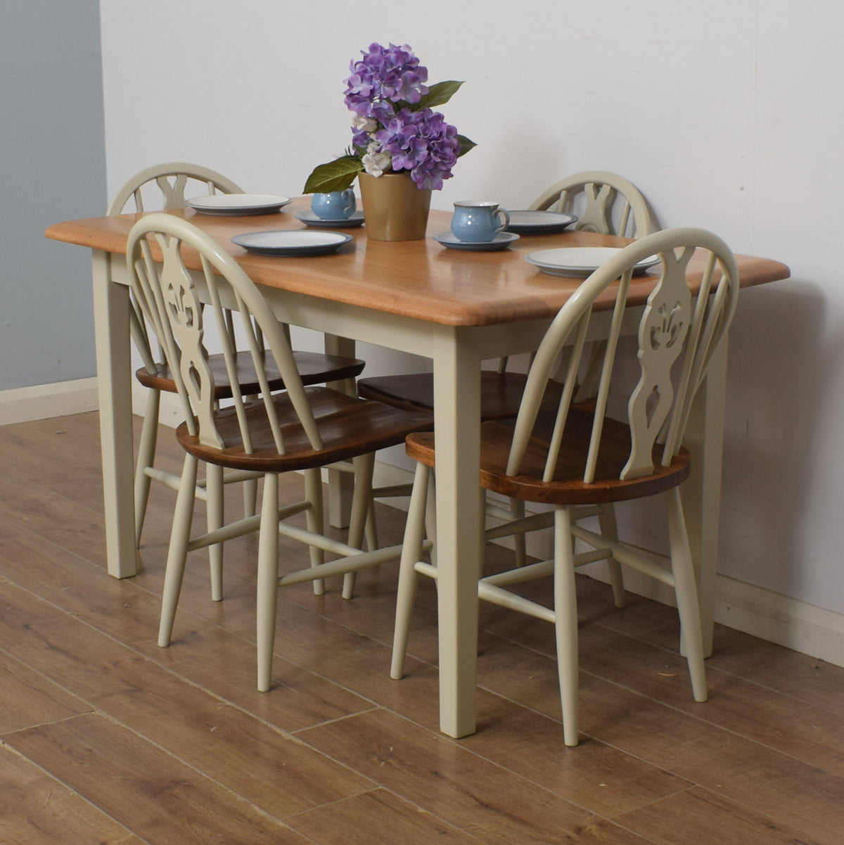 Painted Table & Four Chairs