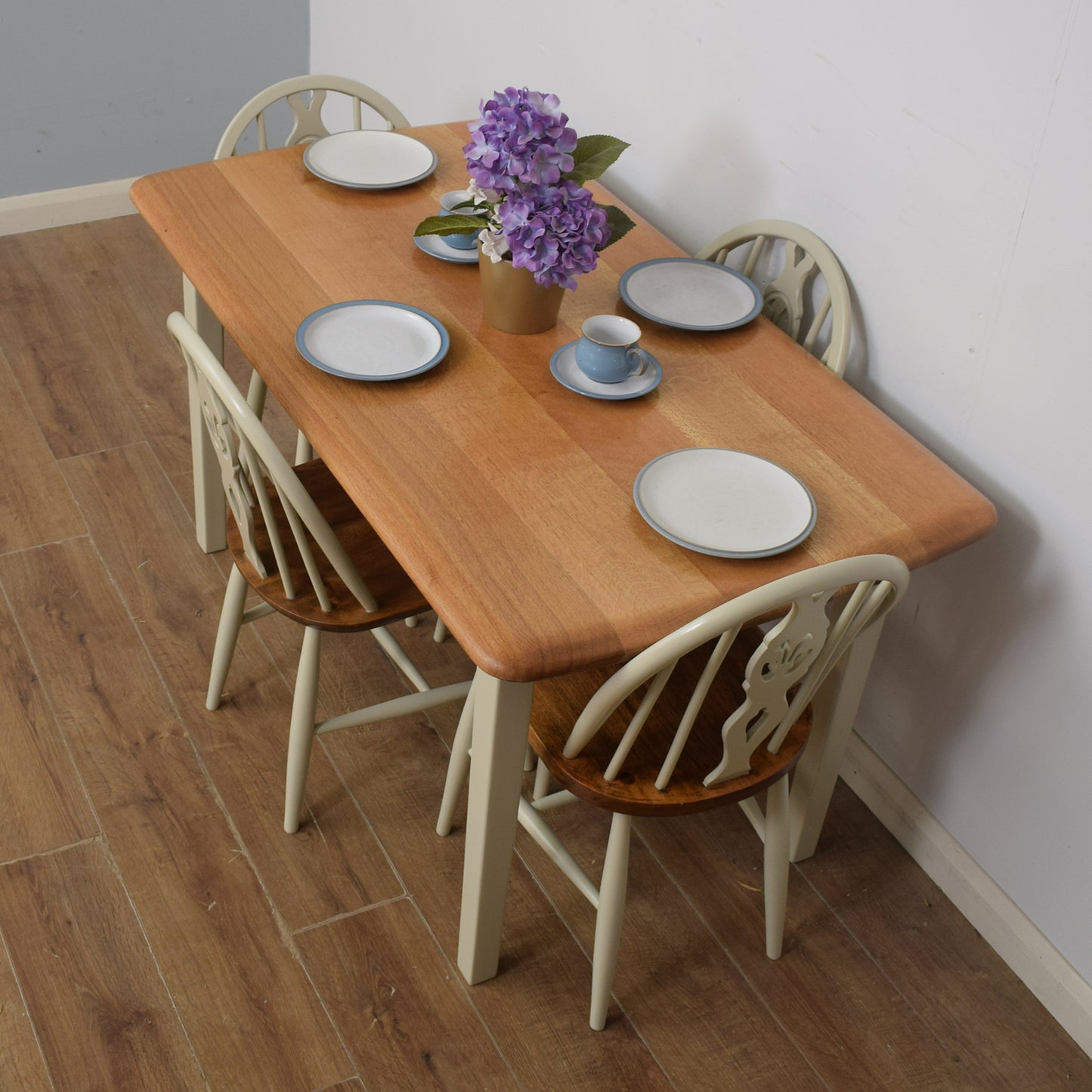 Painted Table & Four Chairs