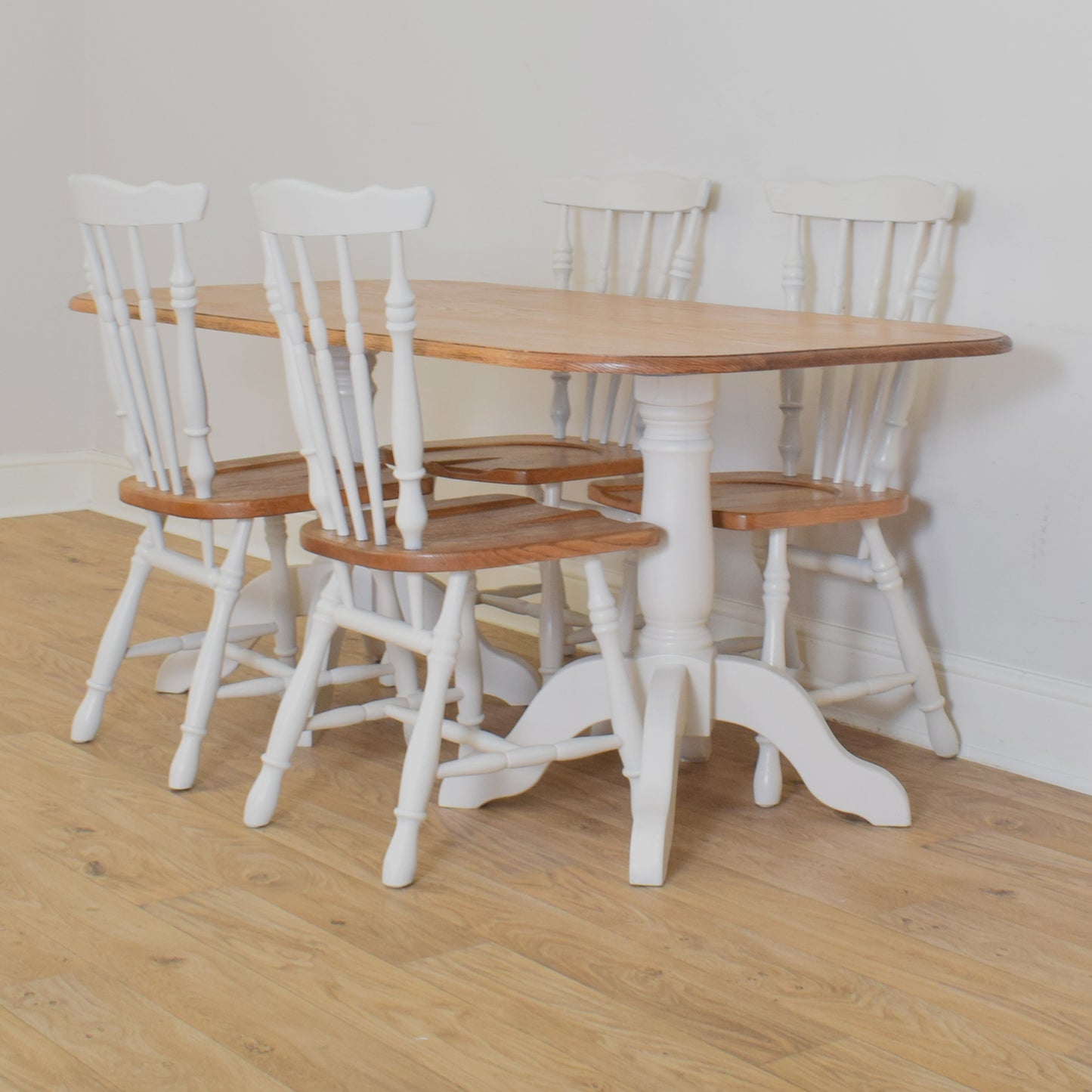 Painted Table And Four Chairs