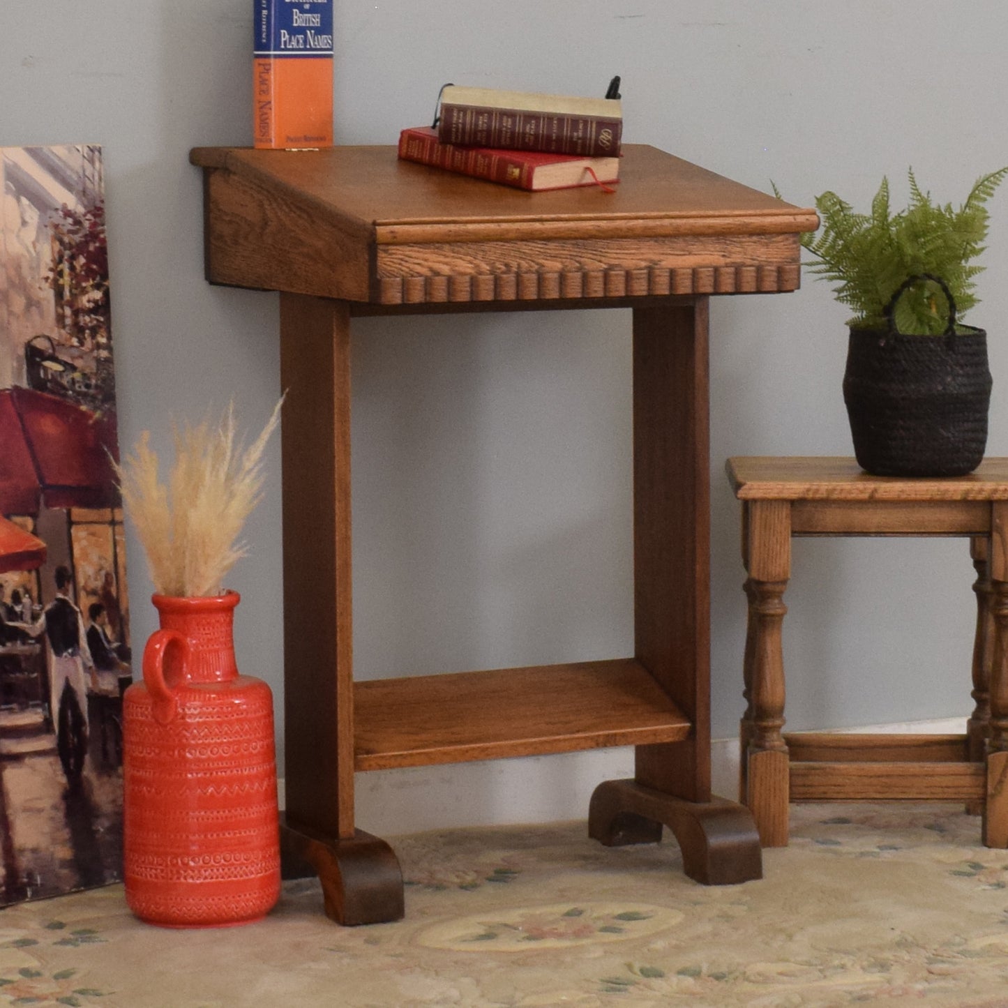 Small Oak School Desk