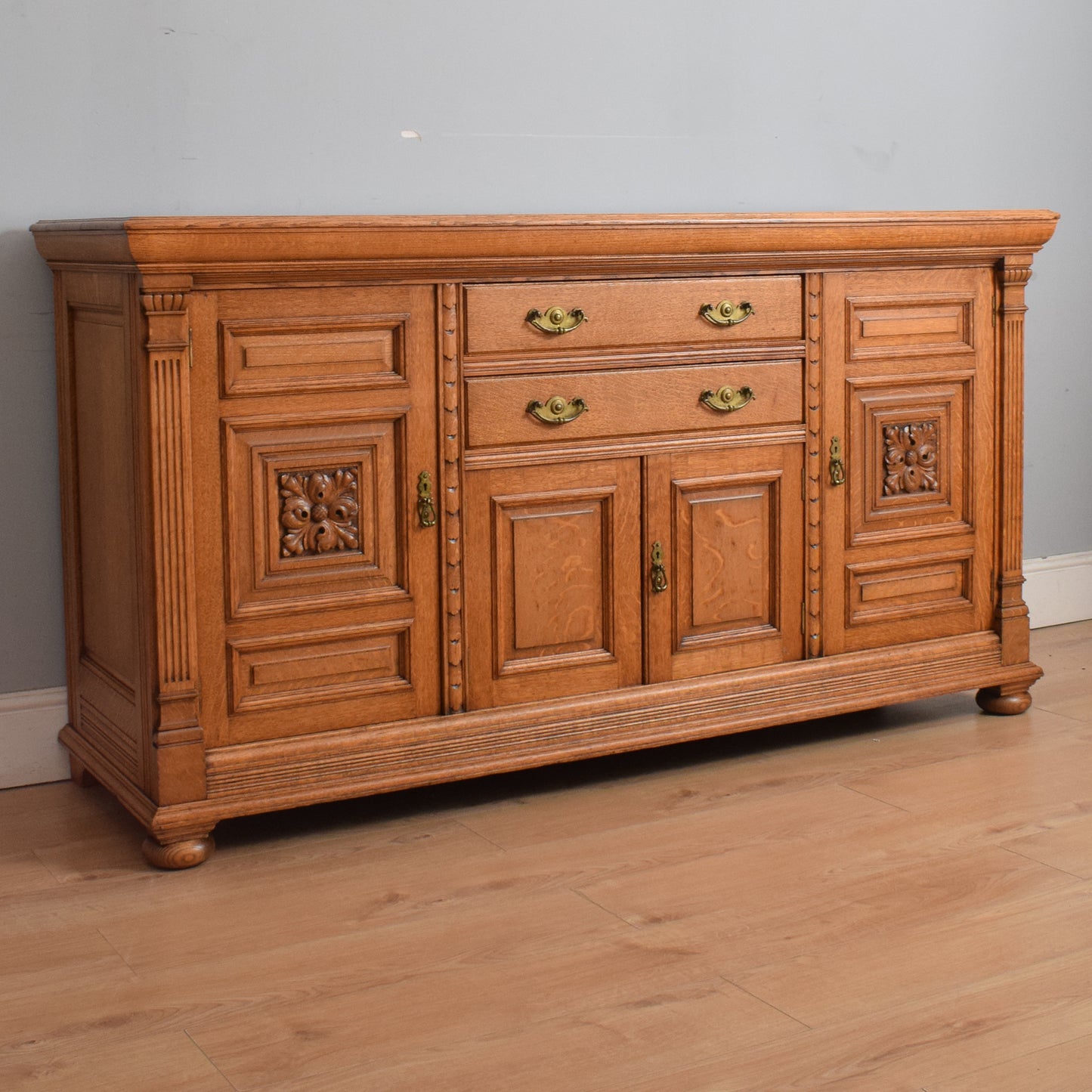 Large Robust Oak Sideboard