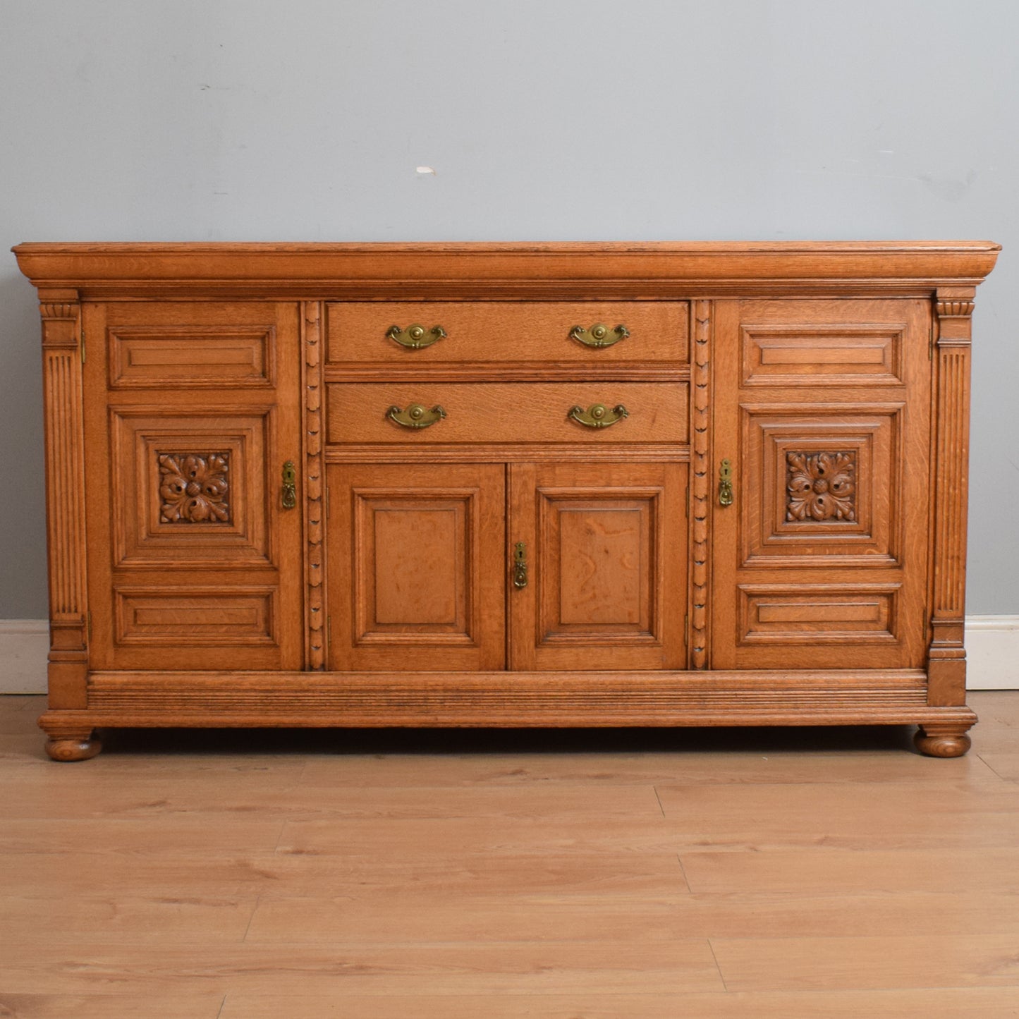 Large Robust Oak Sideboard