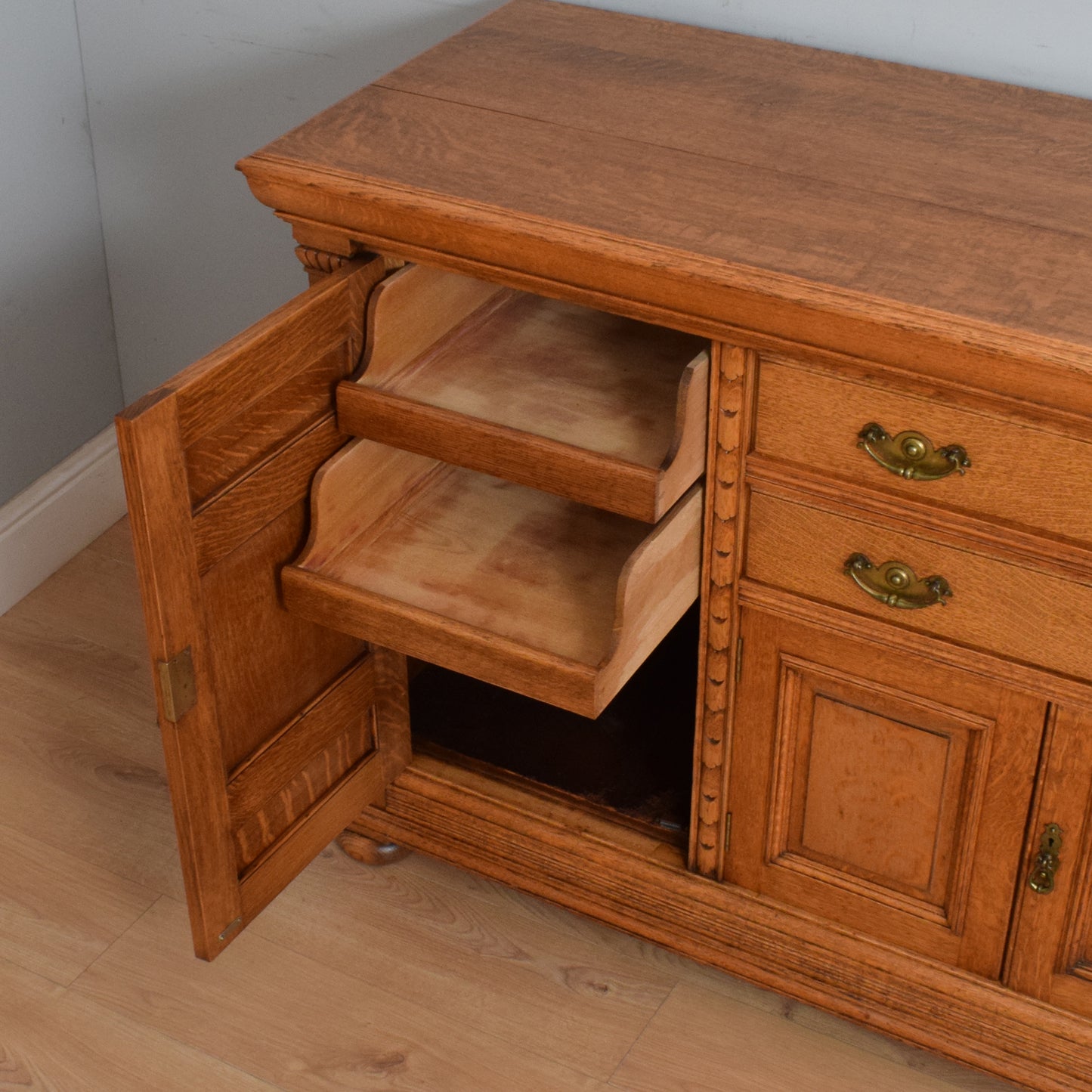 Large Robust Oak Sideboard