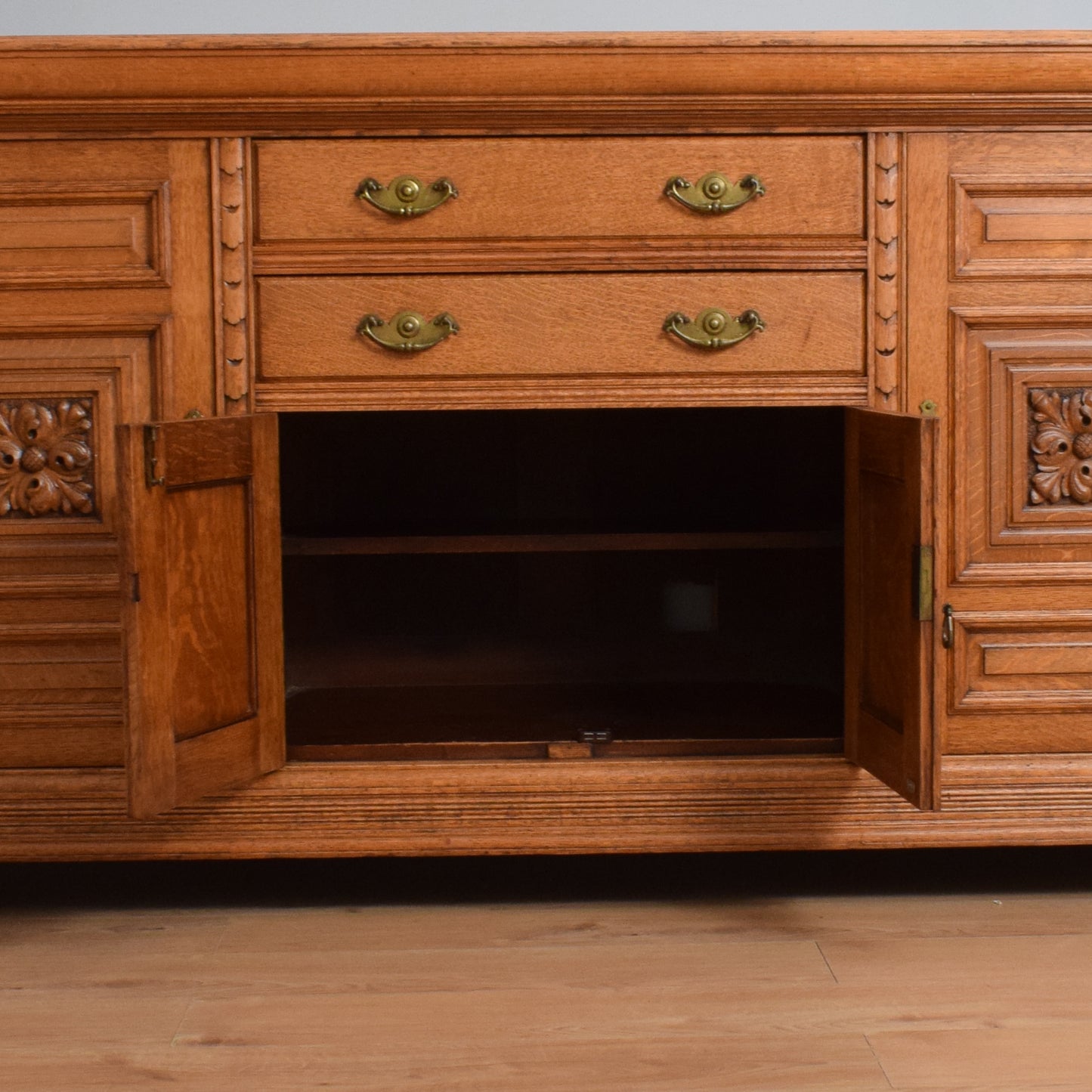 Large Robust Oak Sideboard