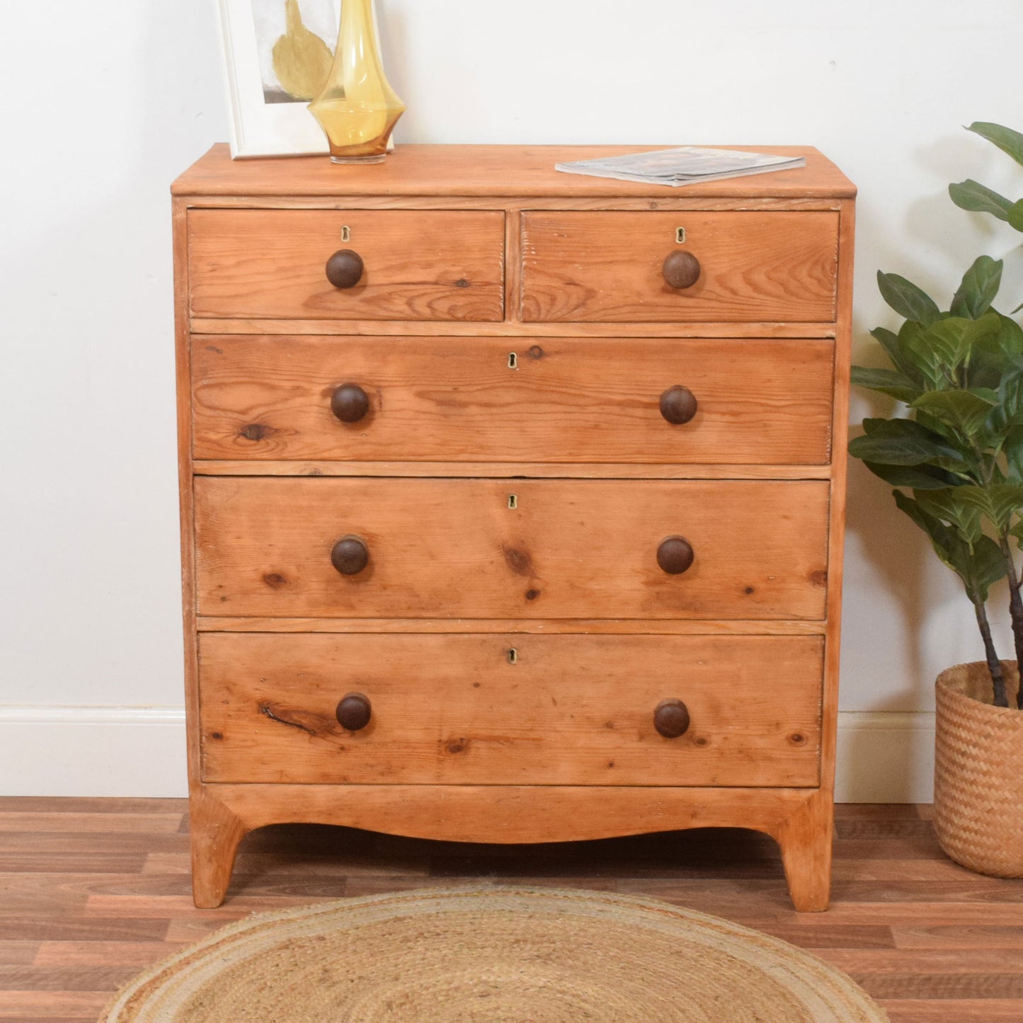 Rustic Pine Chest of Drawers