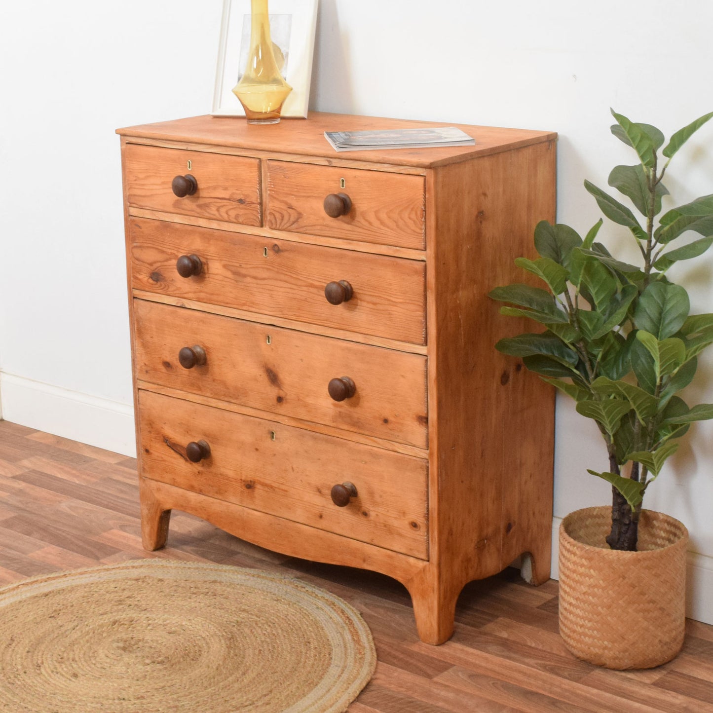 Rustic Pine Chest of Drawers