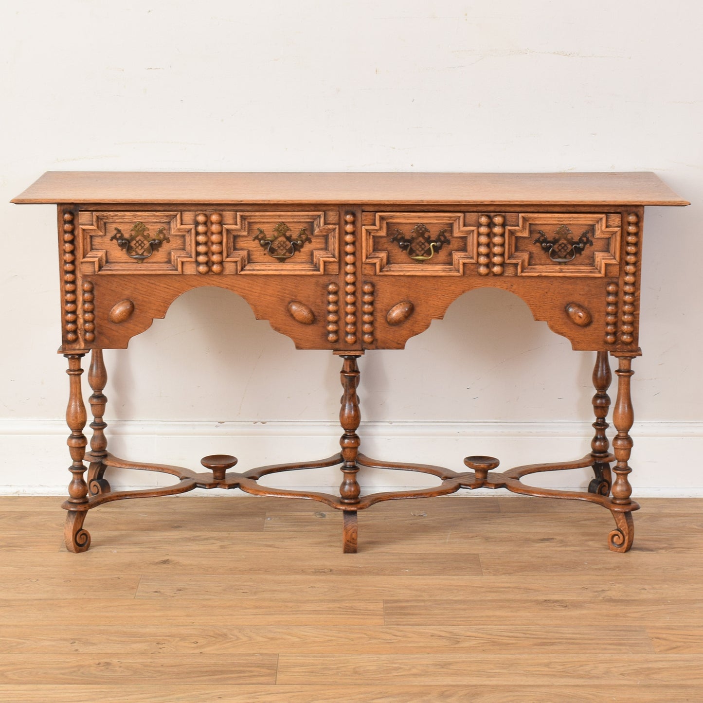 Carved Oak Console Table