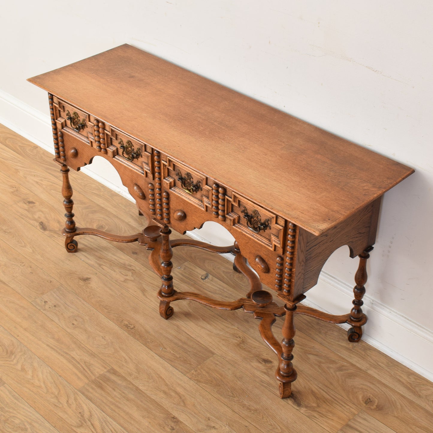 Carved Oak Console Table