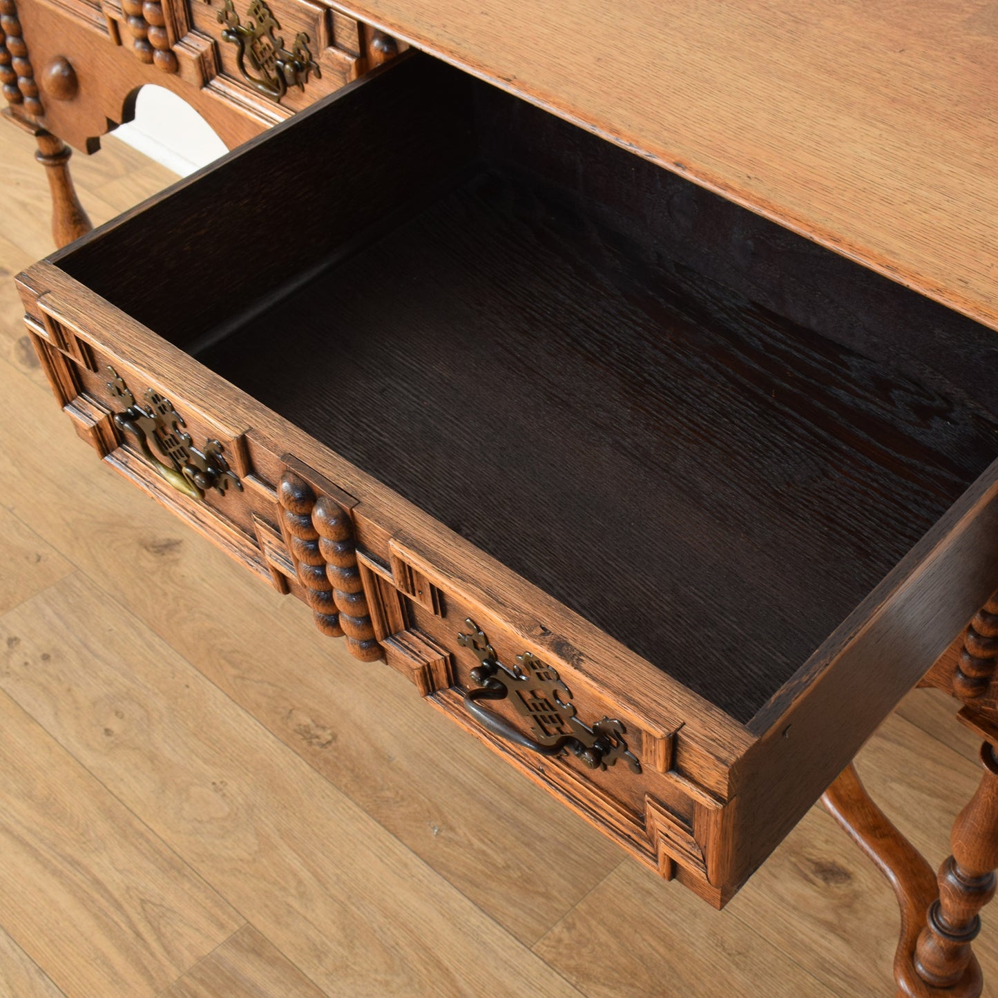 Carved Oak Console Table