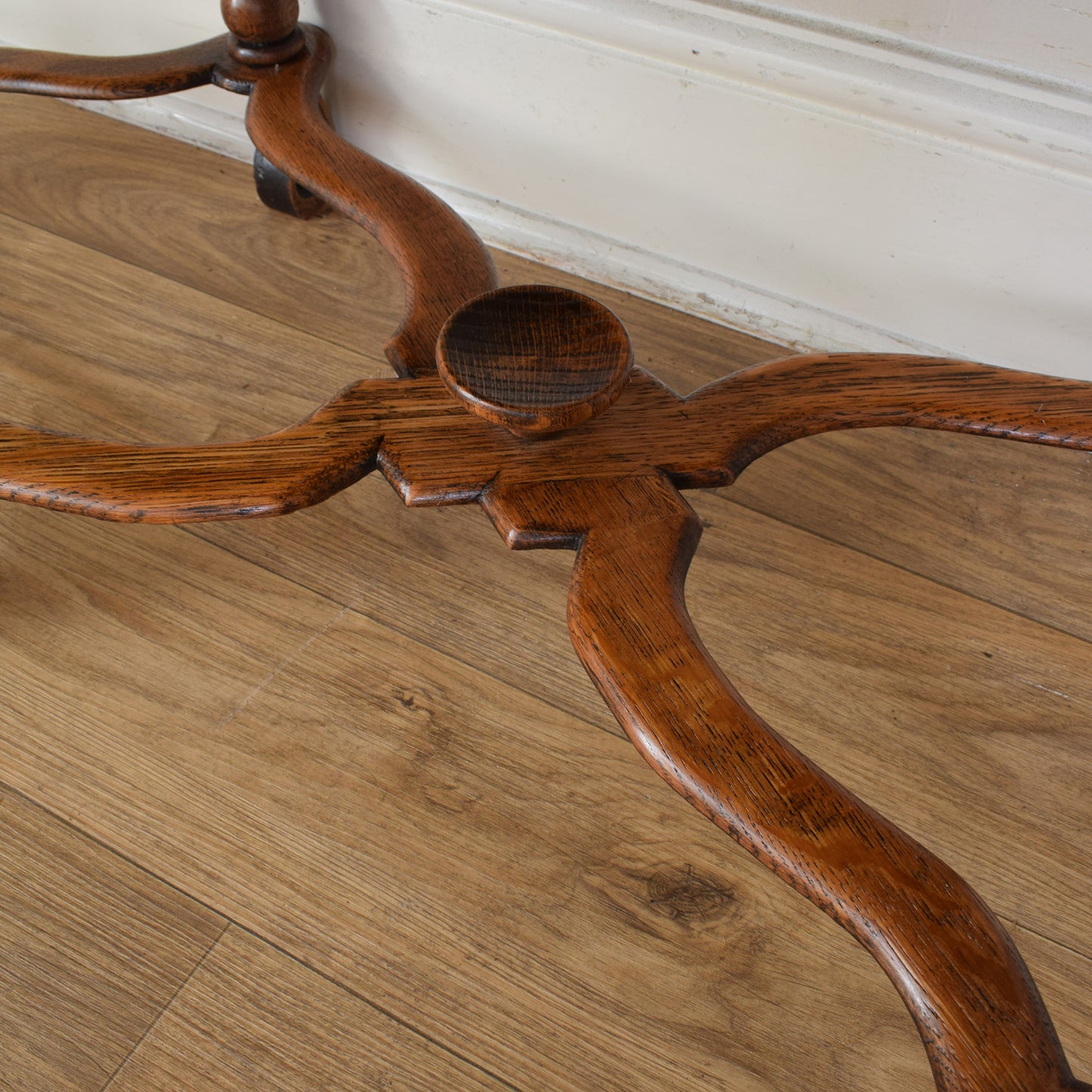 Carved Oak Console Table