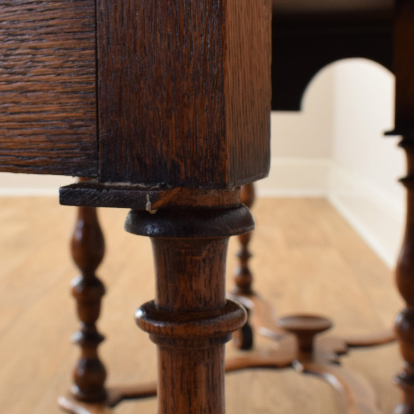 Carved Oak Console Table