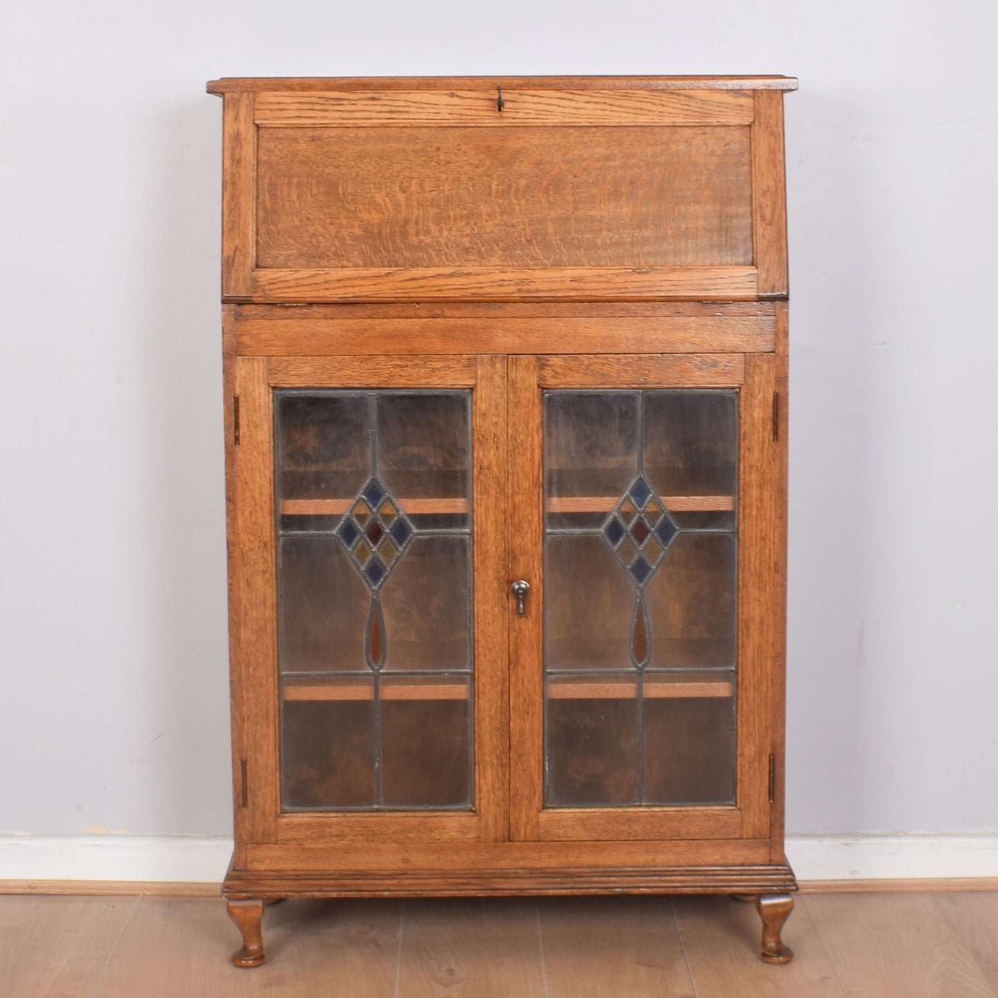 Restored Oak Bureau-Bookcase