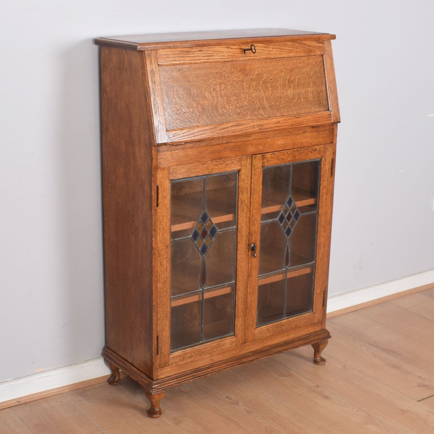 Restored Oak Bureau-Bookcase