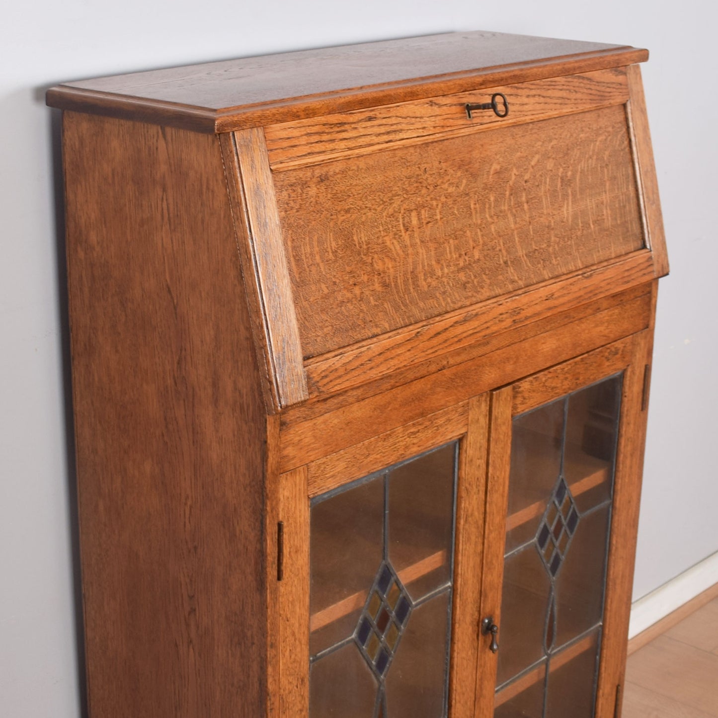 Restored Oak Bureau-Bookcase