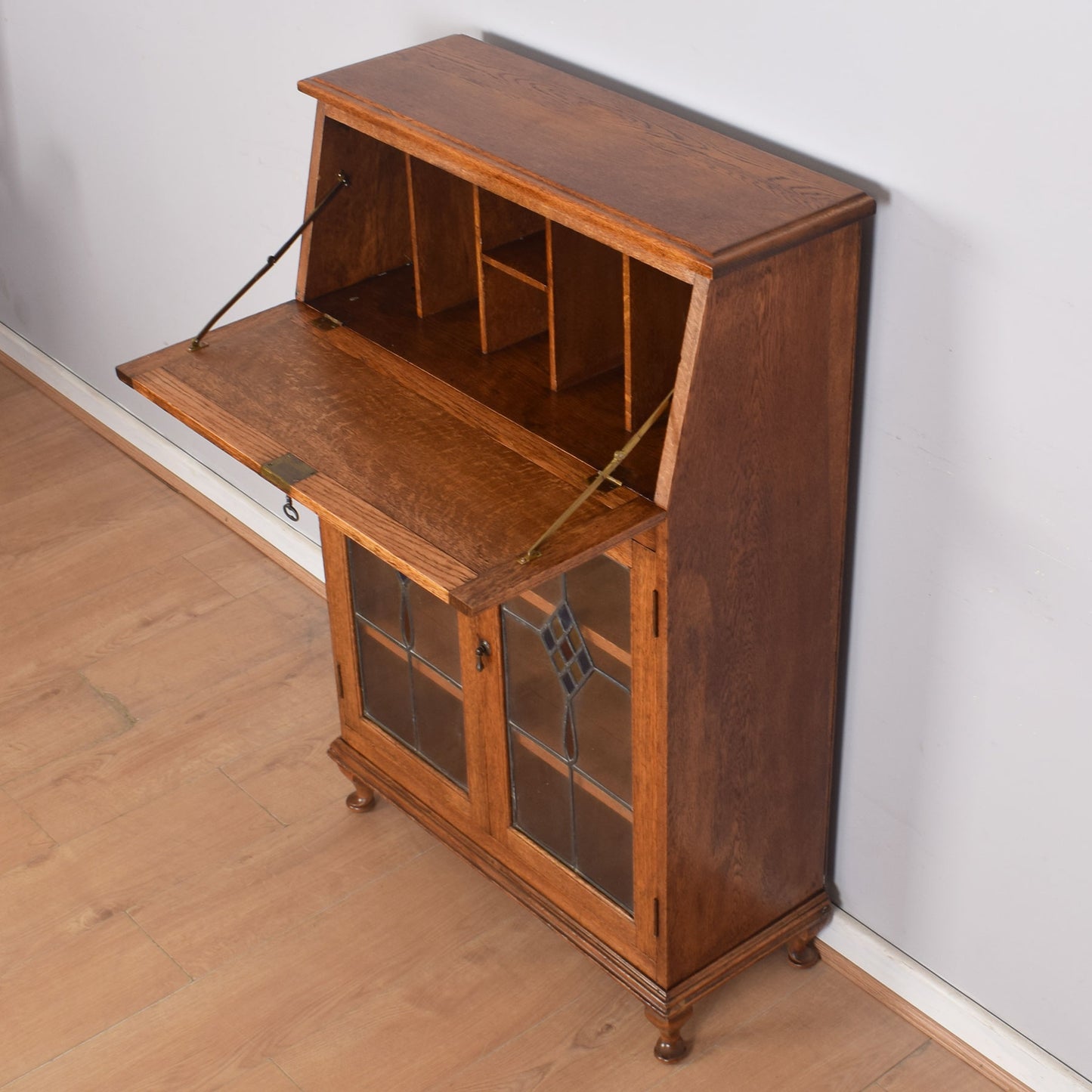 Restored Oak Bureau-Bookcase