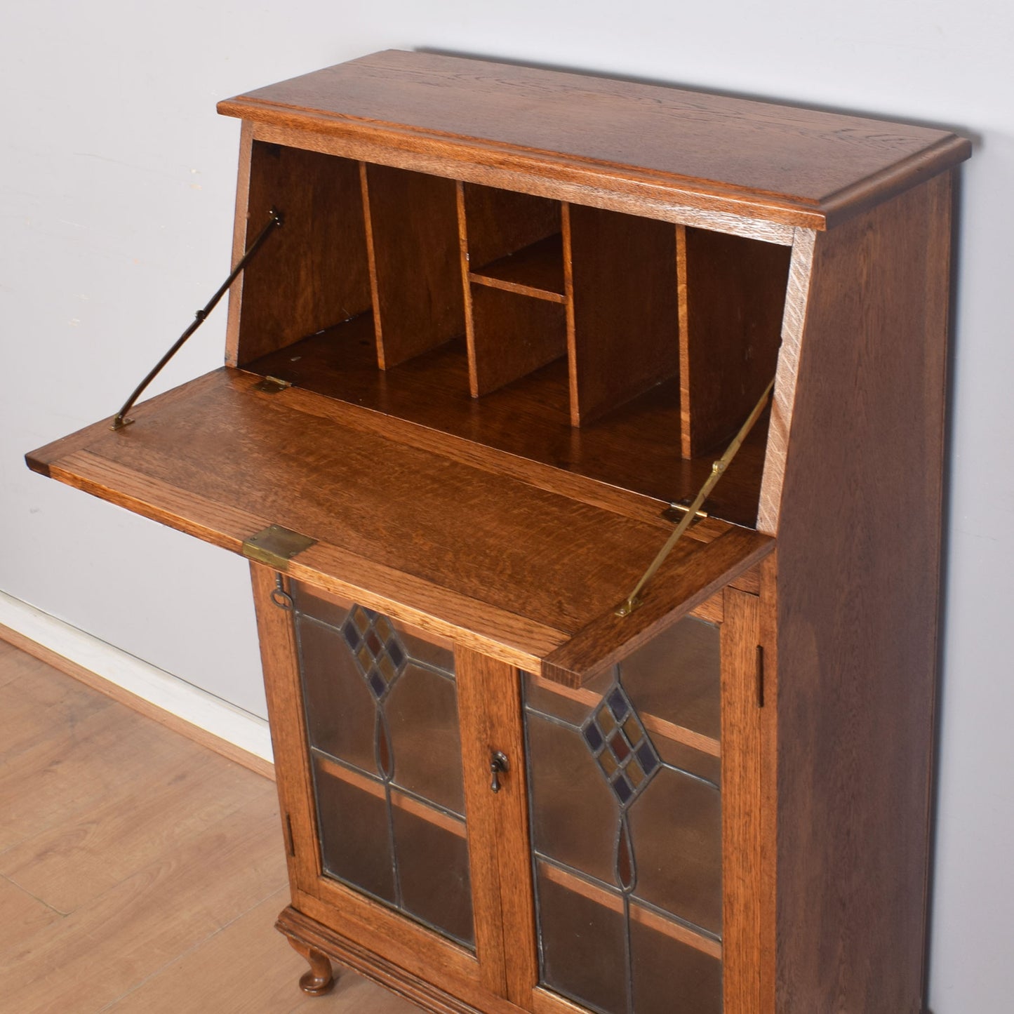 Restored Oak Bureau-Bookcase