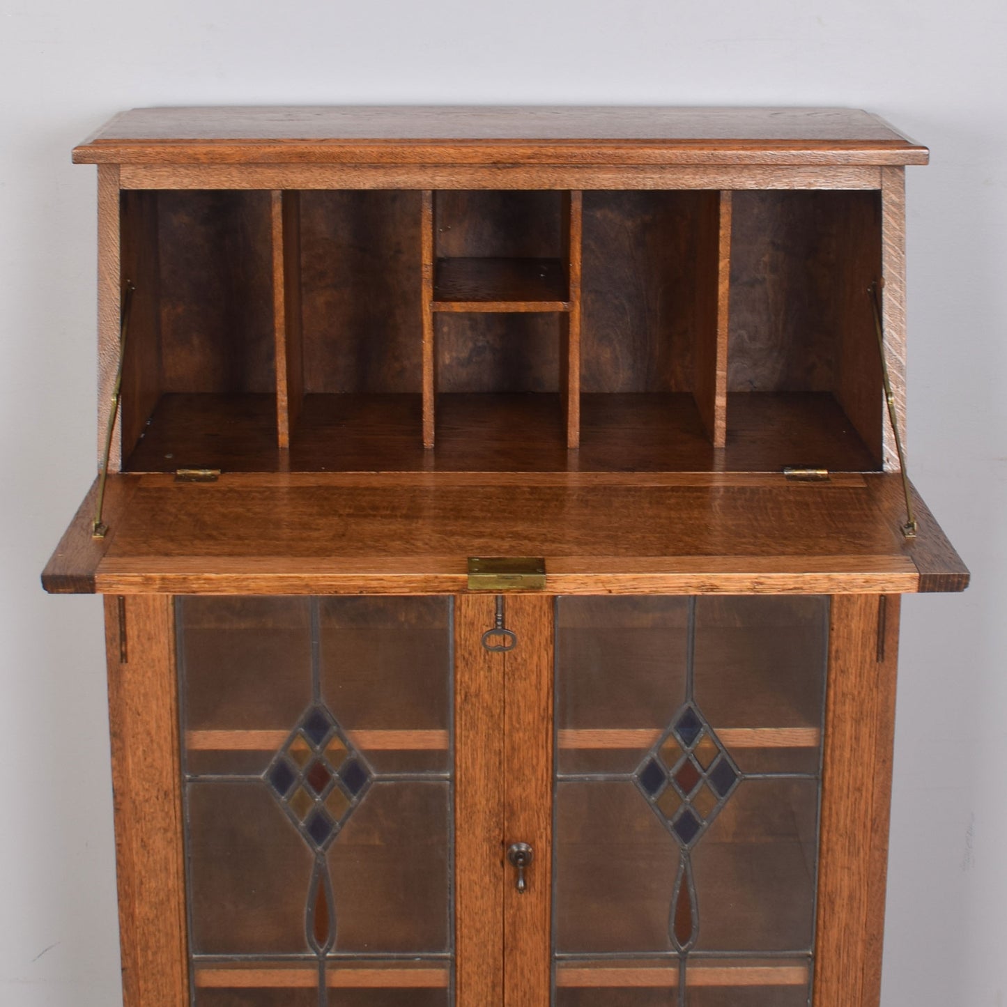 Restored Oak Bureau-Bookcase