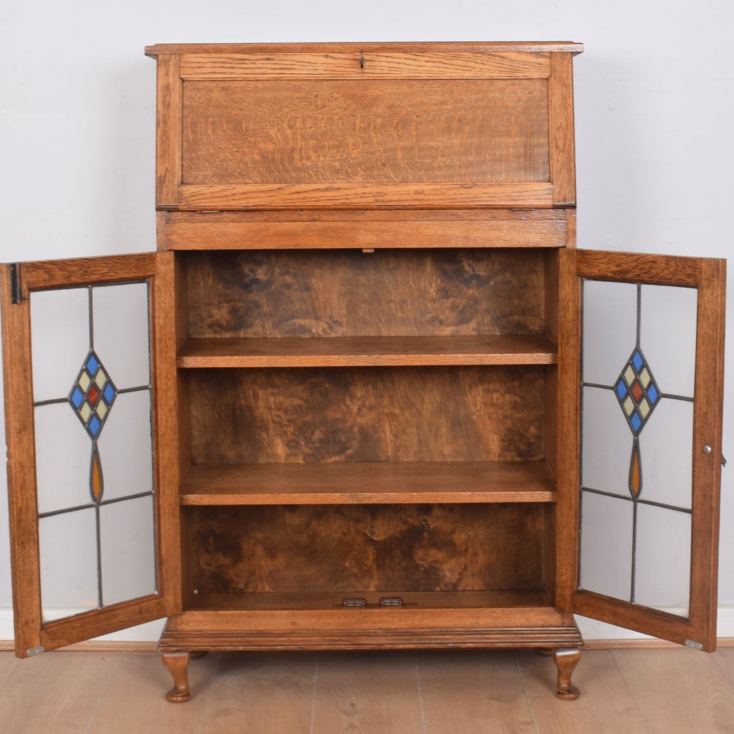 Restored Oak Bureau-Bookcase