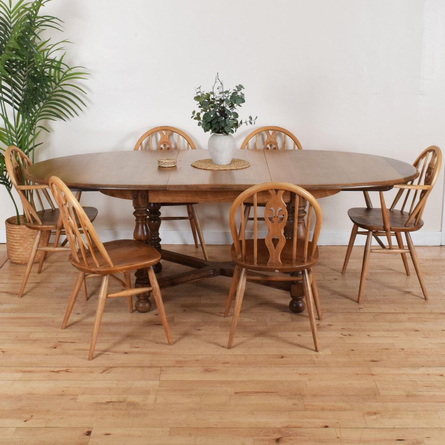 Ercol Extending Table and Six