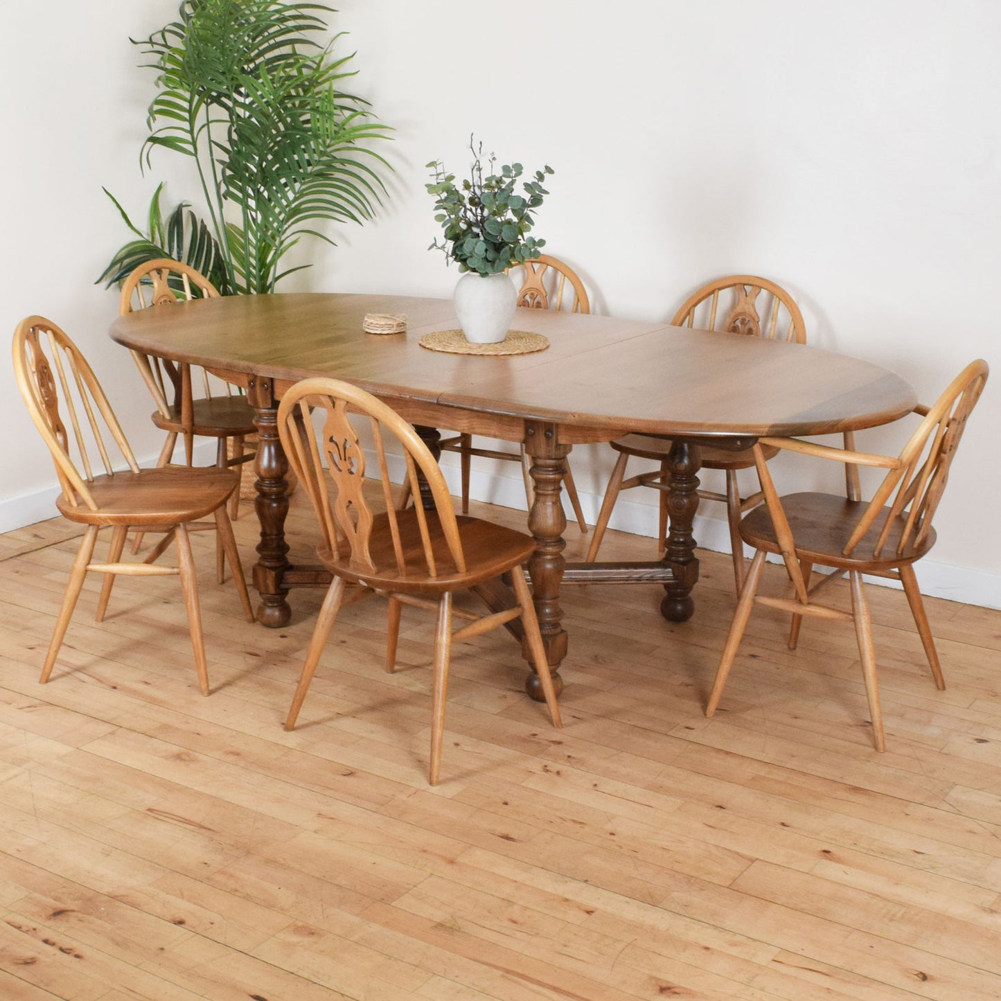 Ercol Extending Table and Six