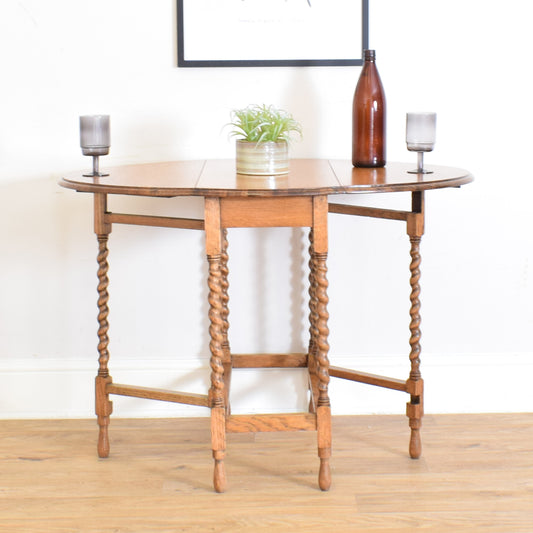 Barley Twist Drop Leaf Table