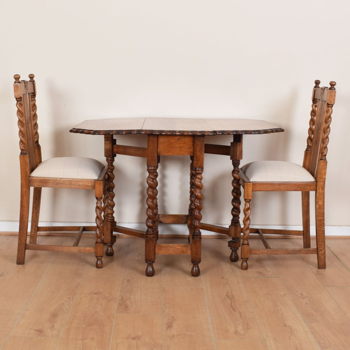 Drop Leaf Table and two chairs.