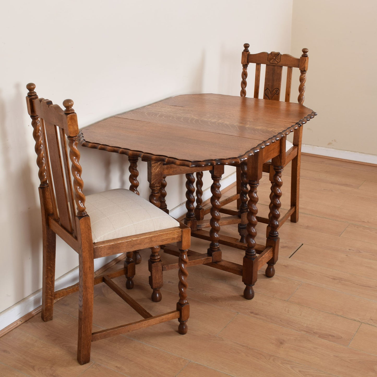 Drop Leaf Table and two chairs.